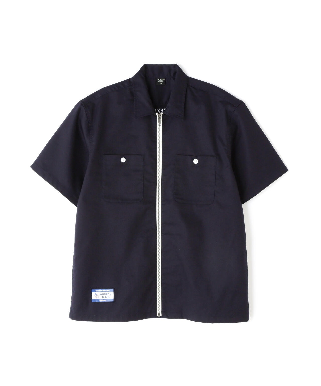 《WEB&DEPOT限定》S/S ZIP UP WORK SHIRT / ショートスリーブ ジップアップ ワークシャツ / AVIREX /