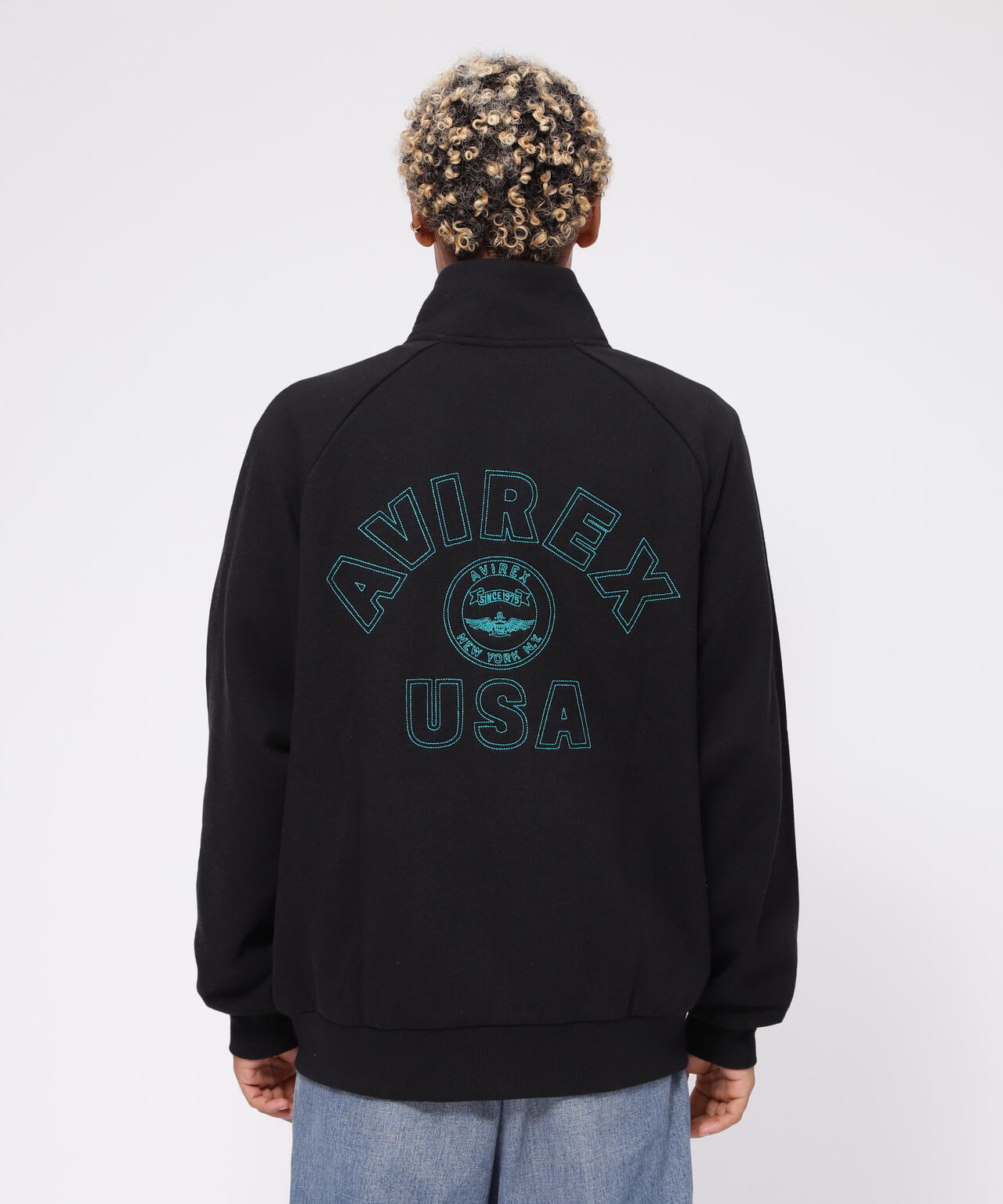 《WEB&DEPOT限定》VARSITY LOGO EMB STAND ZIP SWEAT