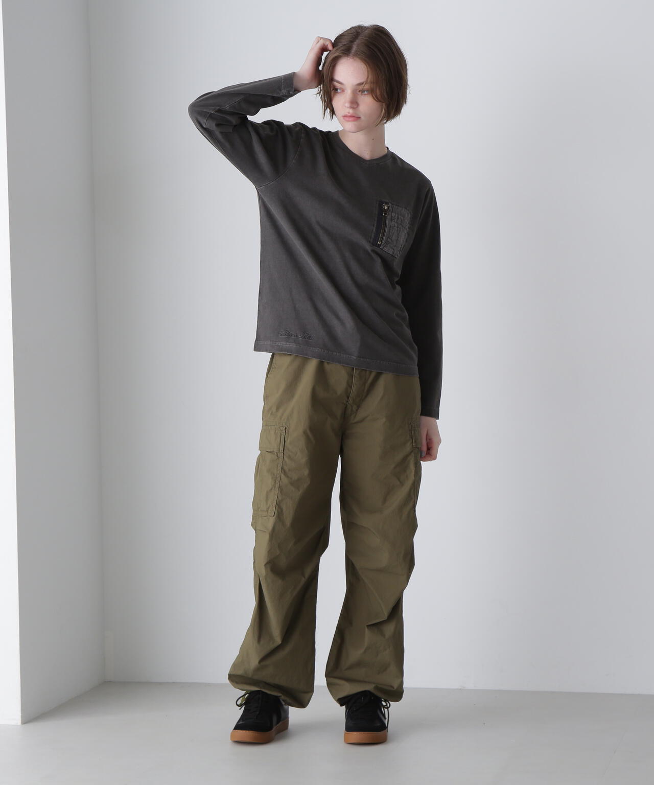 《直営店限定》L/S FADE WASH MA-1 POCKET/フェイドウォッシュ MA-1