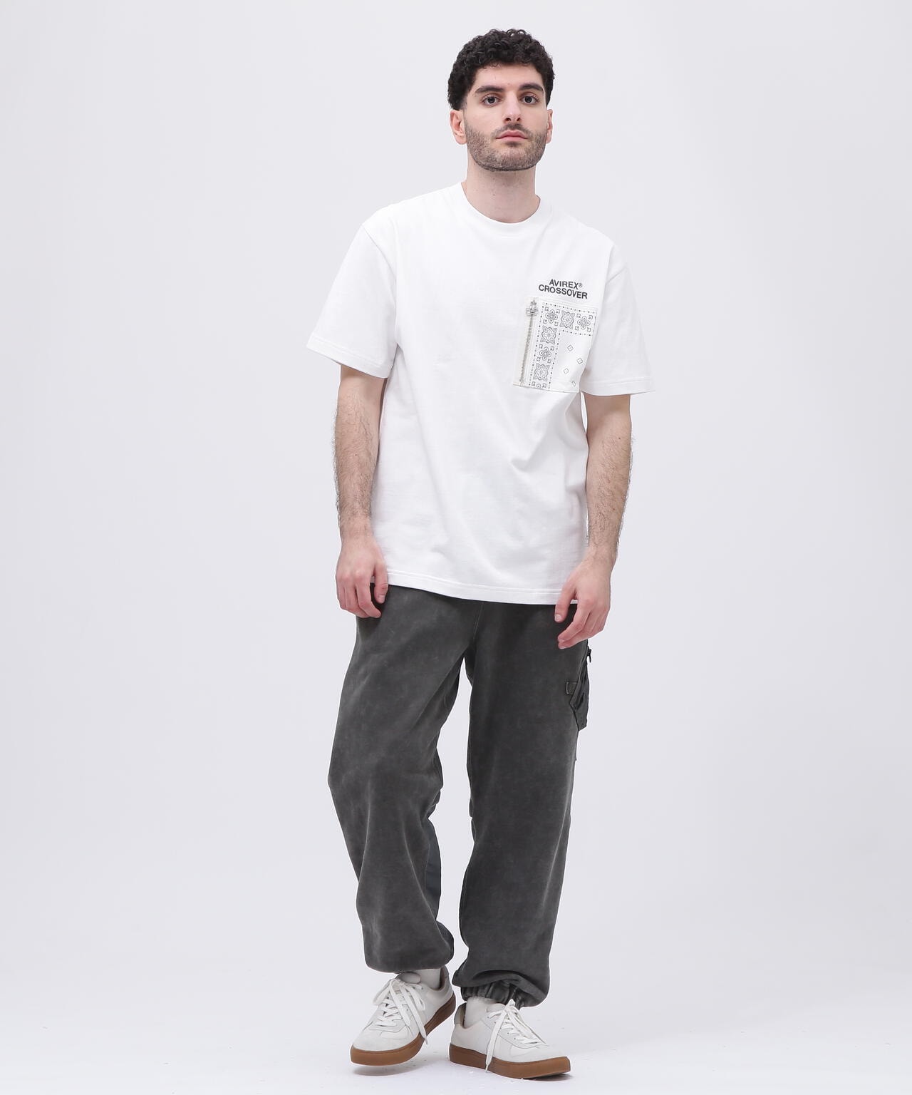 《CROSSOVER》DENIM POCKET T-SHIRT / クロスオーバー デニム ポケット Tシャツ  / AVIREX