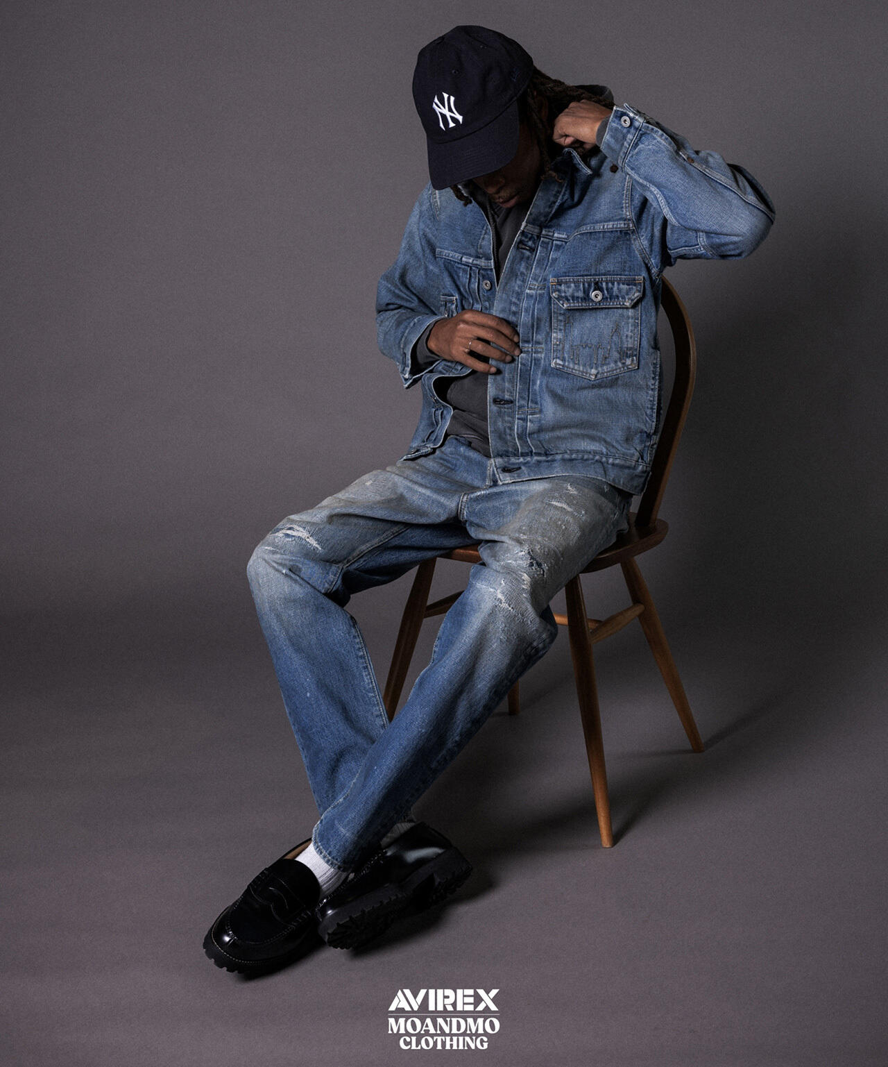 AVIREX × MOANDMOCLOTHING/ICON DENIM JACKET