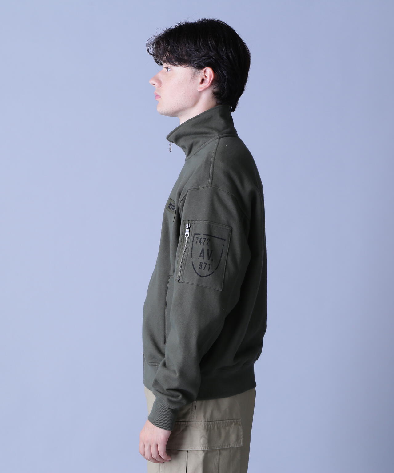 FATIGUE STAND ZIPUP SWEAT / ファティーグ ジップアップ スウェット  / AVIREX / アヴィレックス