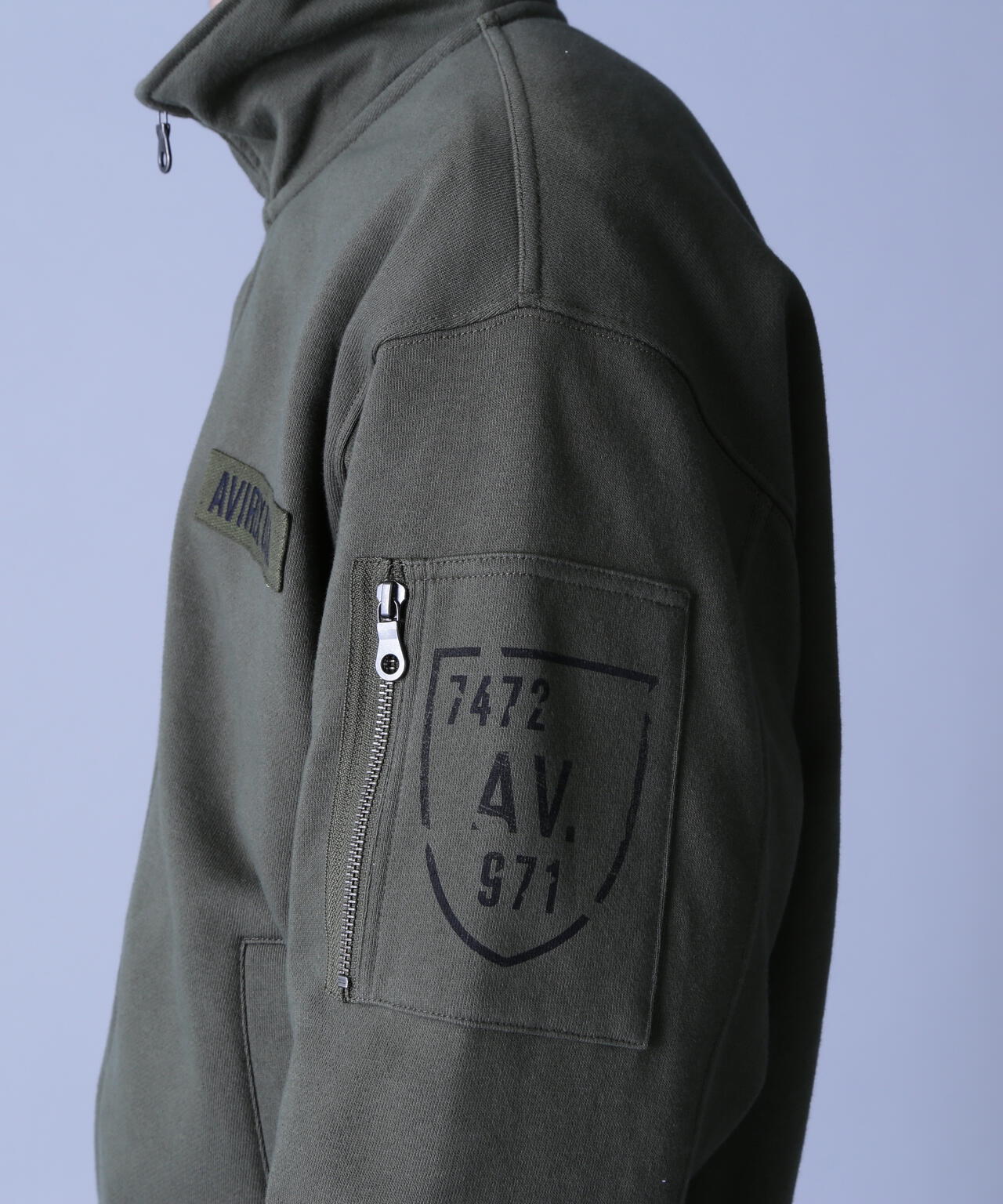 FATIGUE STAND ZIPUP SWEAT / ファティーグ ジップアップ スウェット  / AVIREX / アヴィレックス