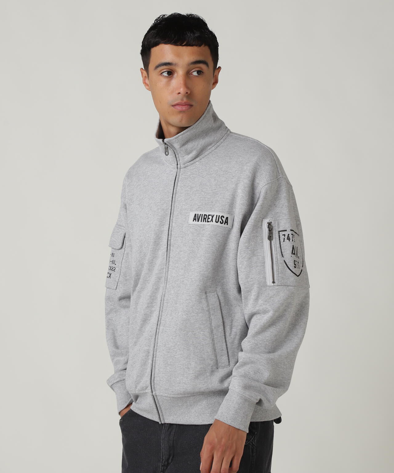 FATIGUE STAND ZIPUP SWEAT / ファティーグ ジップアップ スウェット  / AVIREX / アヴィレックス