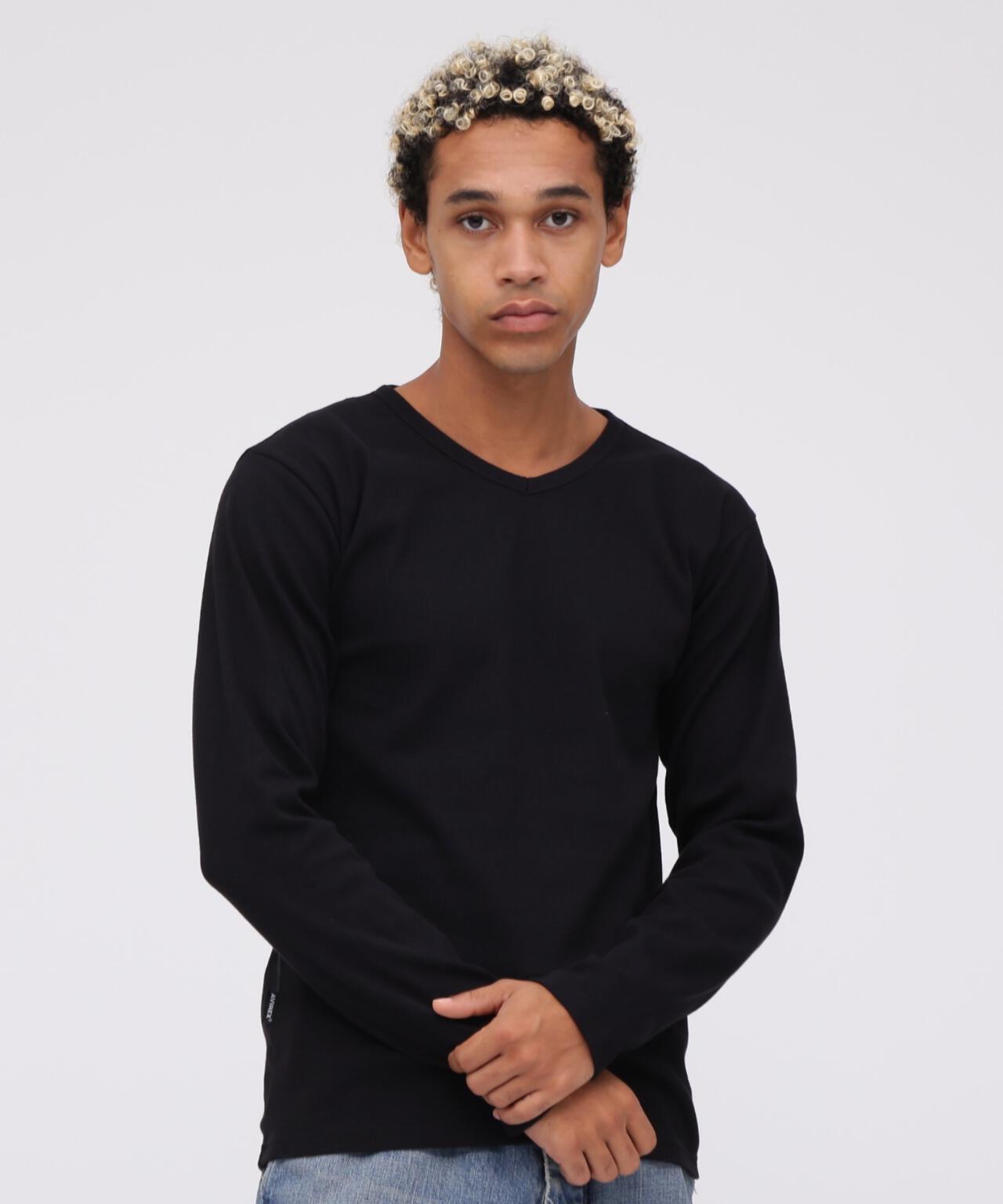 《DAILY》RIB L/S V-NECK T-SHIRT