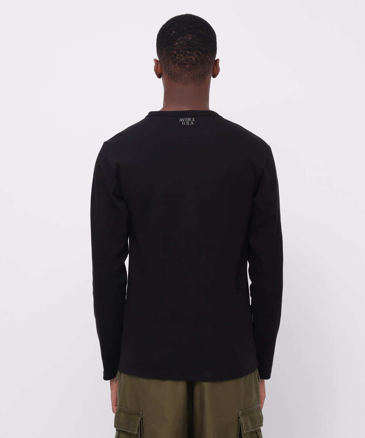 《DAILY/デイリー》RIB L/S CREW NECK T-SHIRT