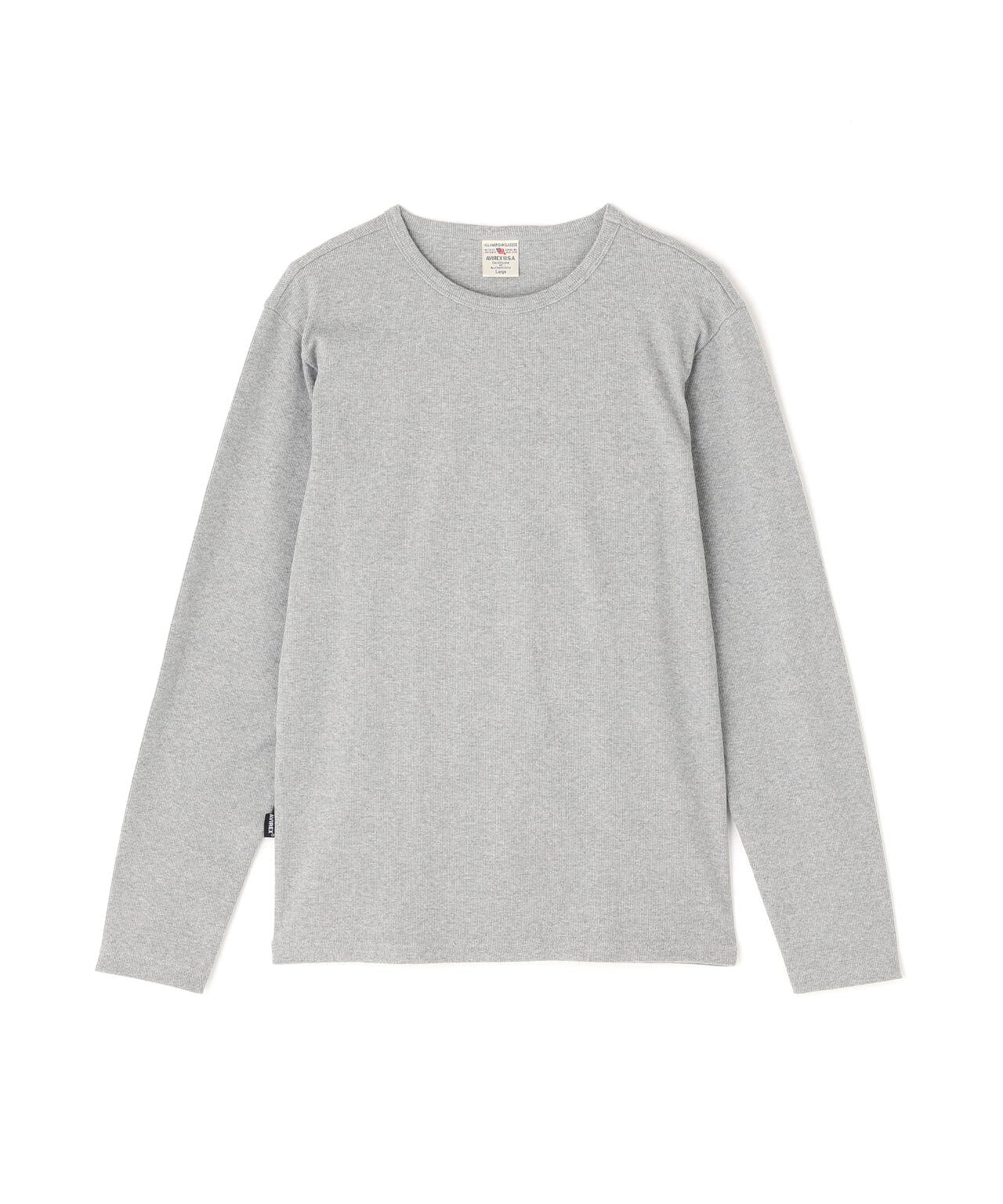 《DAILY/デイリー》RIB L/S CREW NECK T-SHIRT