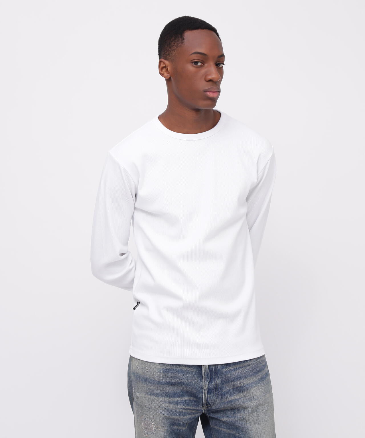 《DAILY/デイリー》RIB L/S CREW NECK T-SHIRT