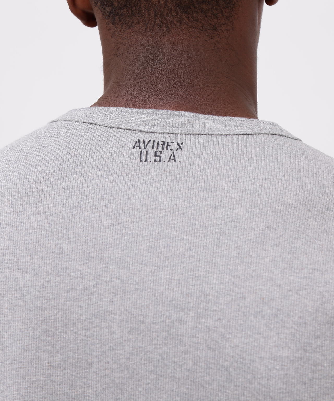 《DAILY/デイリー》RIB L/S HENLEY NECK T-SHIRT