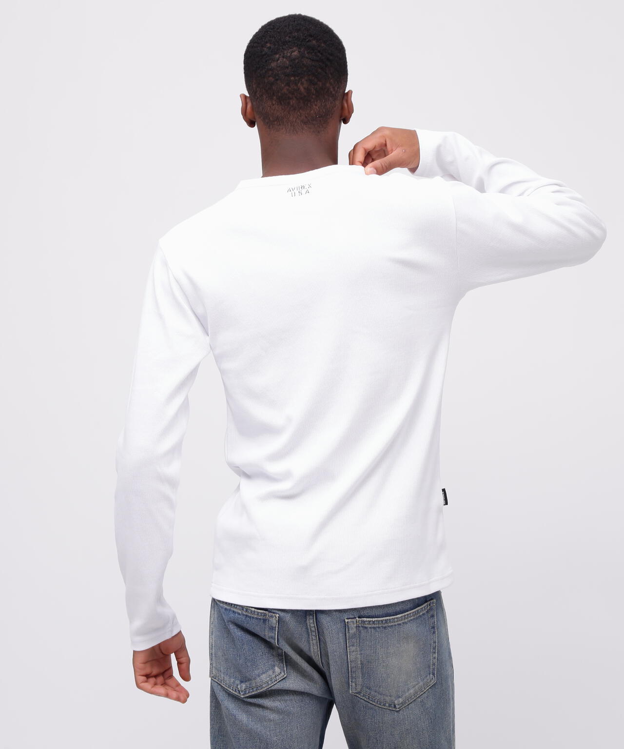 《DAILY/デイリー》RIB L/S HENLEY NECK T-SHIRT
