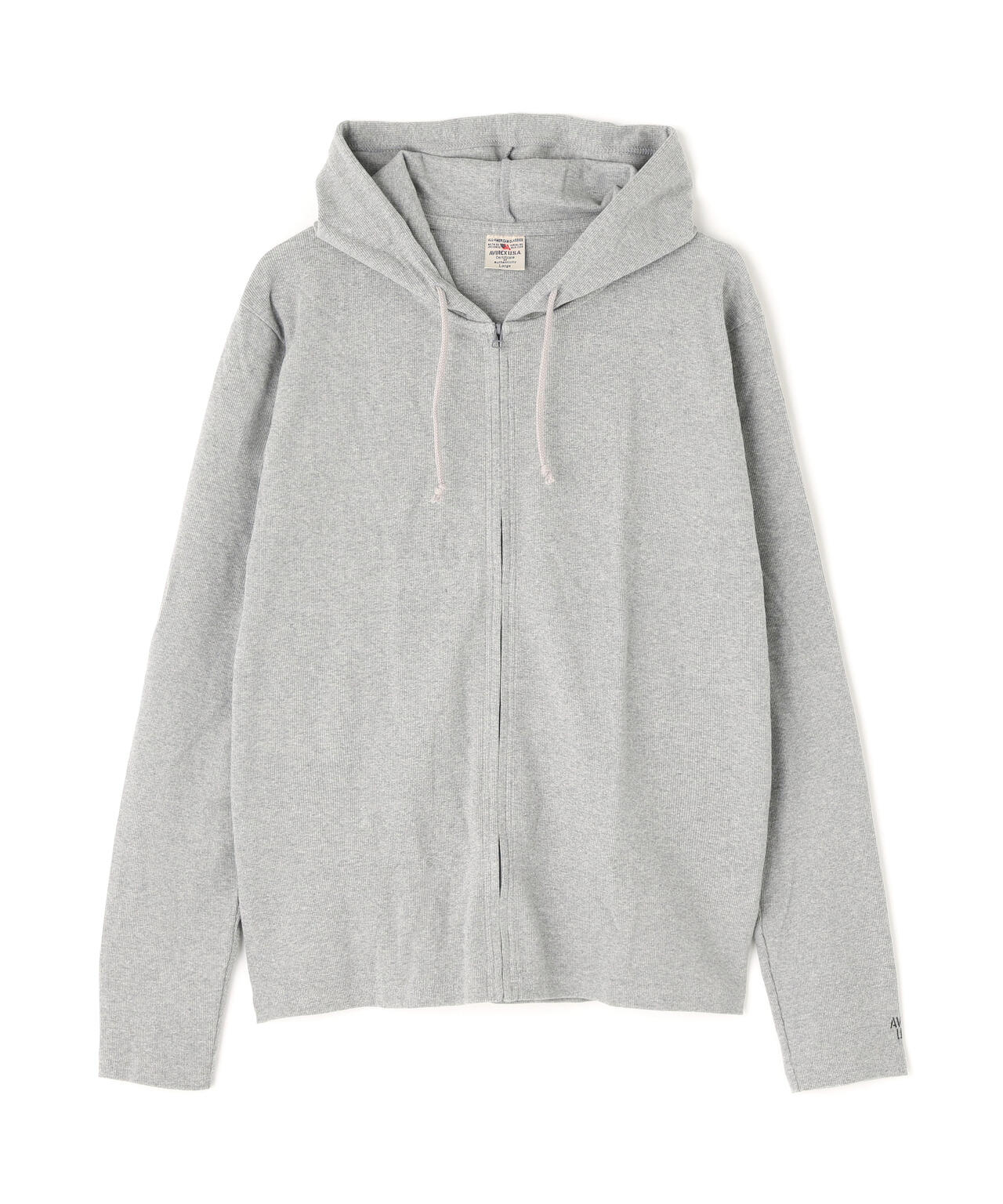 《DAILY/デイリー》RIB ZIP PARKA/デイリー 長袖 リブ ジップパーカー/AVIREX/アヴィレックス