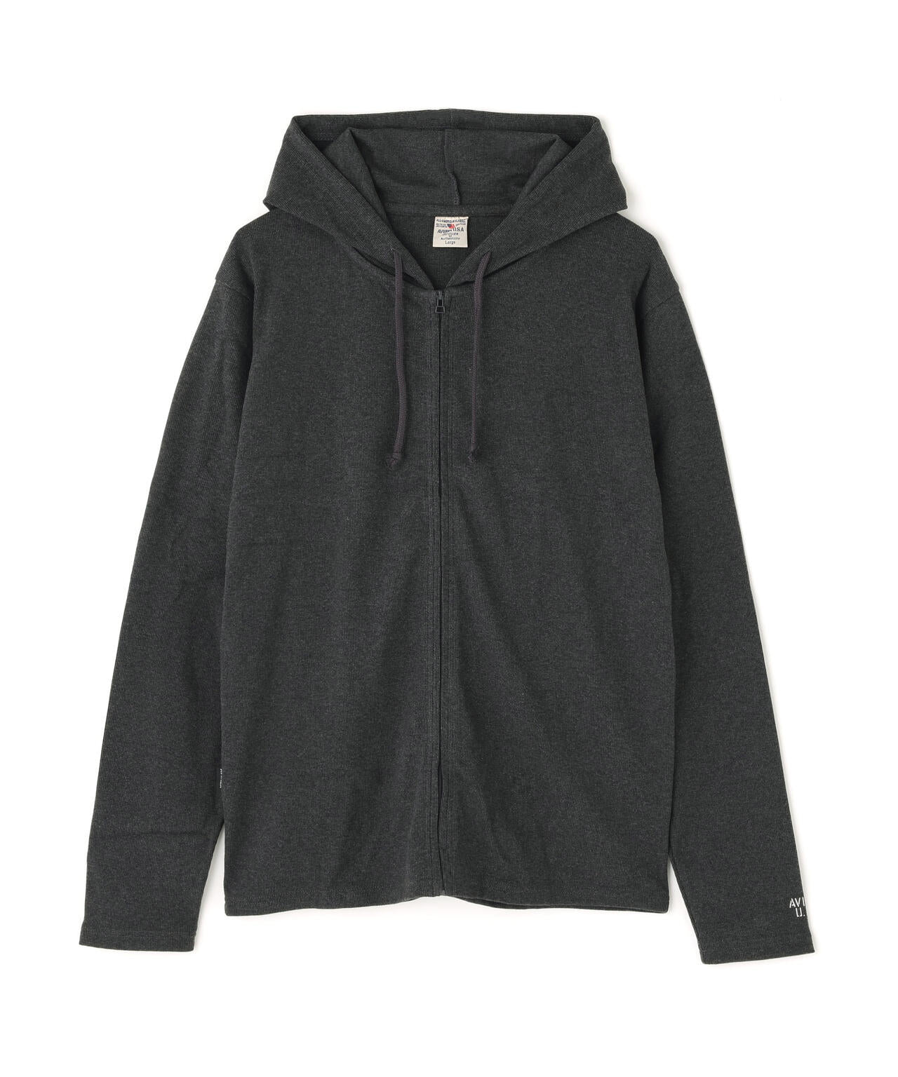 《DAILY/デイリー》RIB ZIP PARKA/デイリー 長袖 リブ ジップパーカー/AVIREX/アヴィレックス