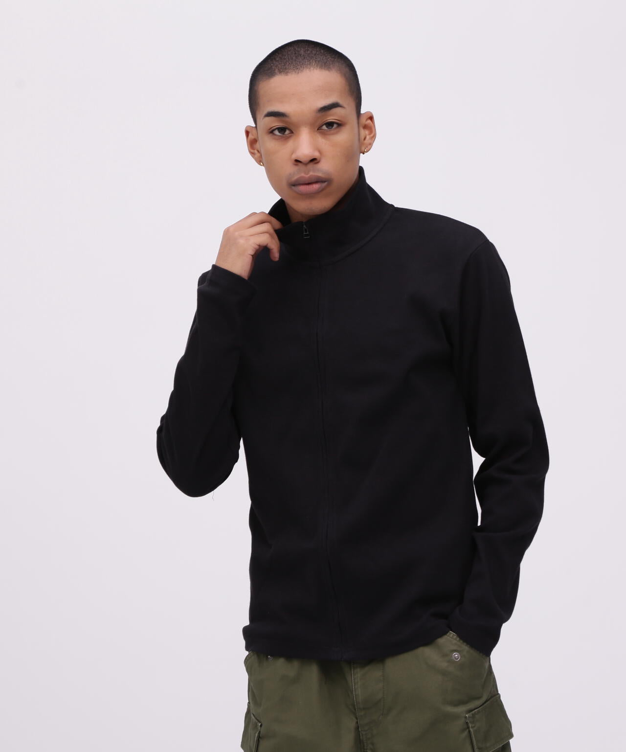 《DAILY/デイリー》STAND ZIP RIB JACKET/スタンドジップ リブ ジャケット
