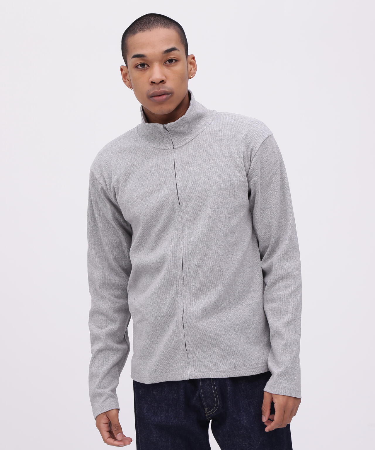 《DAILY/デイリー》STAND ZIP RIB JACKET/スタンドジップ リブ ジャケット