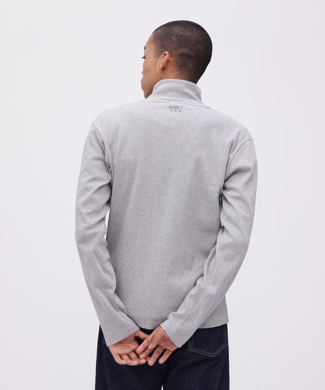 《DAILY/デイリー》STAND ZIP RIB JACKET/スタンドジップ リブ ジャケット