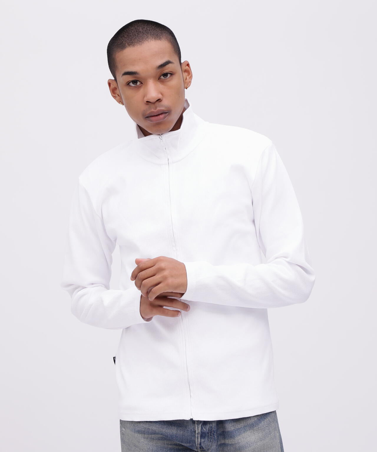 《DAILY/デイリー》STAND ZIP RIB JACKET/スタンドジップ リブ ジャケット