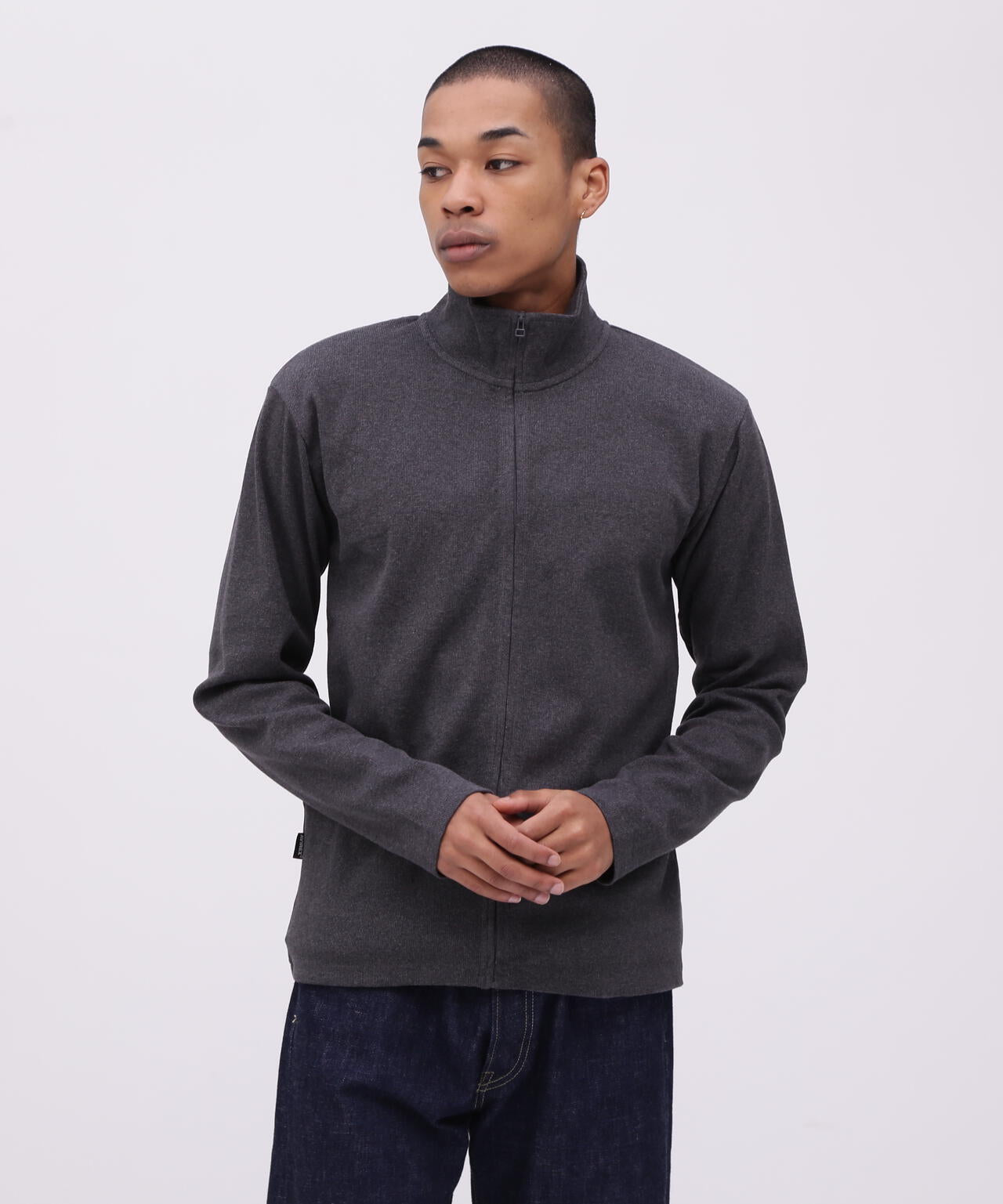 《DAILY/デイリー》STAND ZIP RIB JACKET/スタンドジップ リブ ジャケット