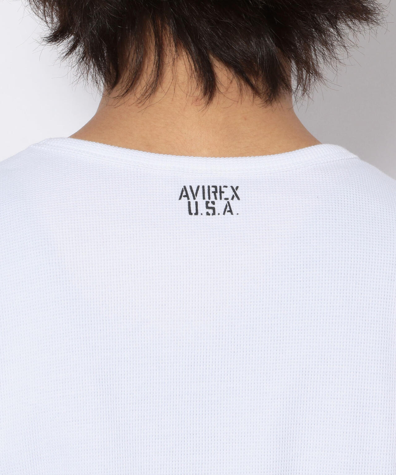 《DAILY/デイリー》MINI WAFFLE V NECK T-SHIRT/ミニワッフル 長袖 Vネック Tシャツ