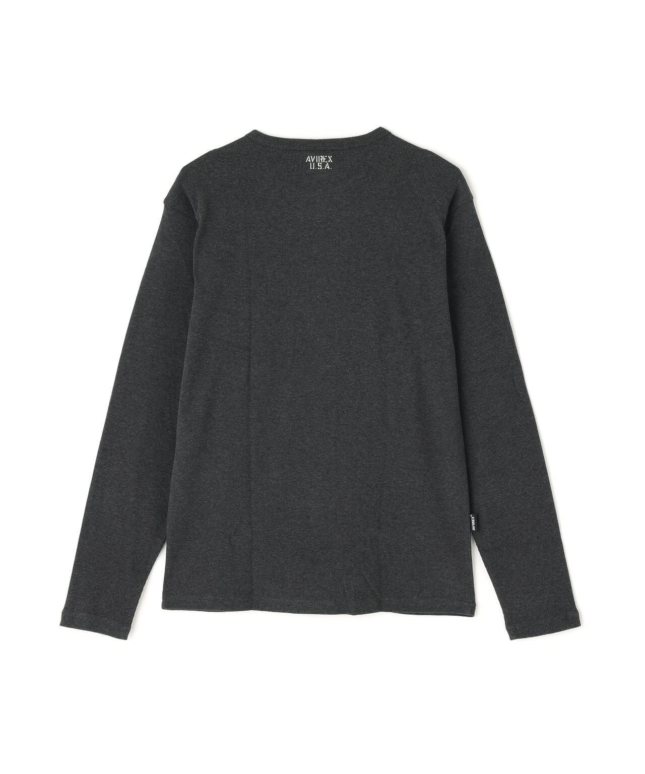 《DAILY/デイリー》MINI WAFFLE CREW-NECK L/S T-SHIRT/ミニワッフル クルーネック 長袖 Tシャツ
