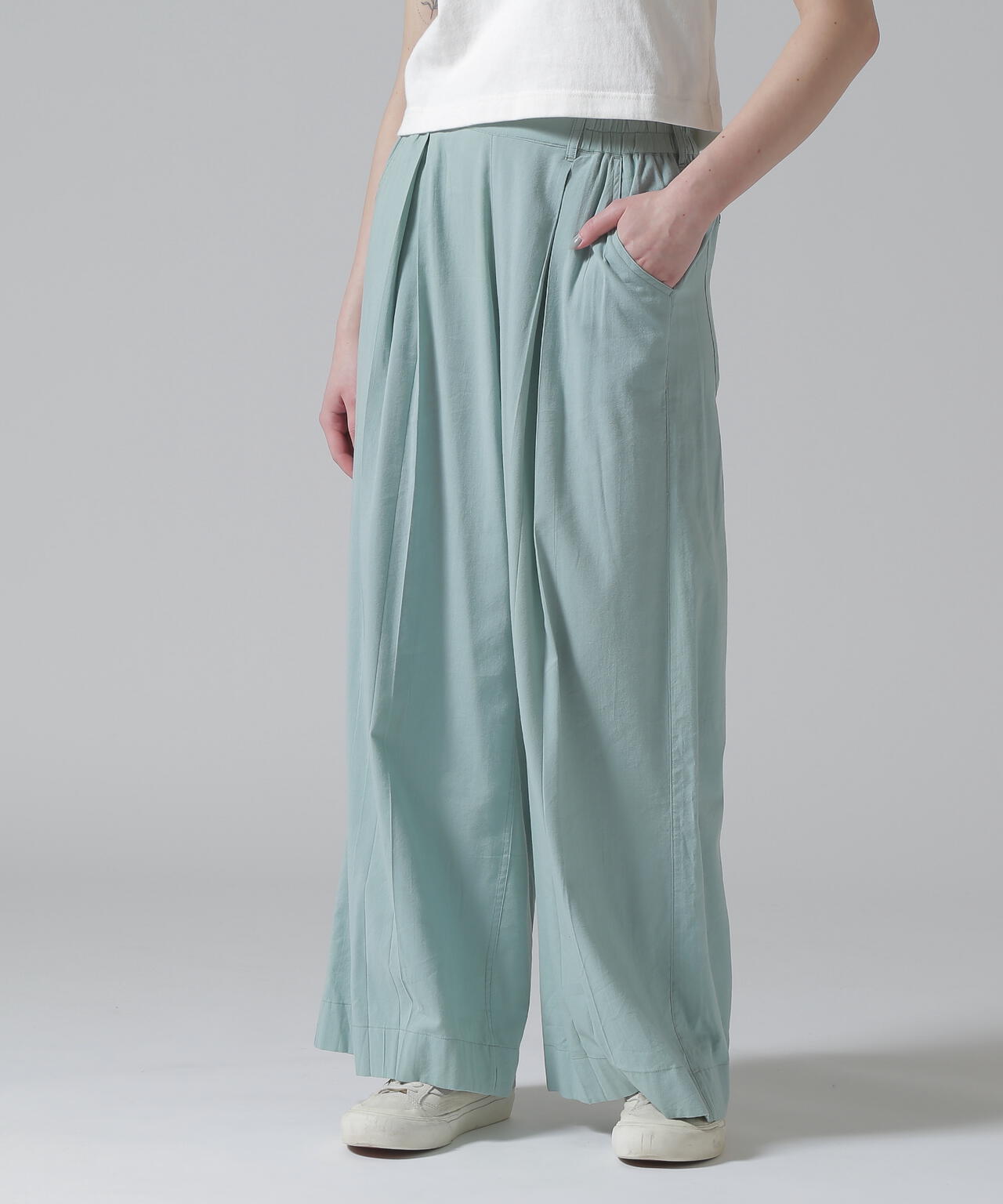 BOX PLEATS RELAX PANTS/ボックスプリーツ リラックスパンツ
