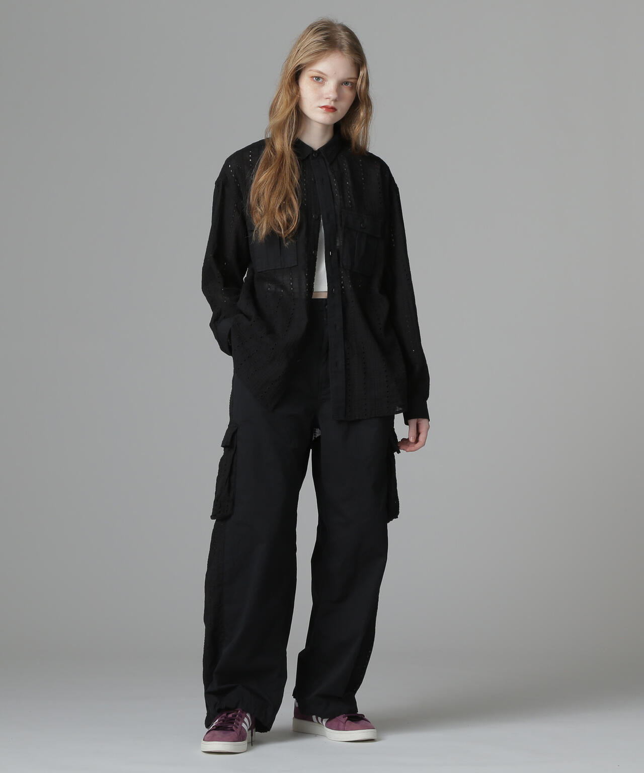 《WEB LIMITED Belle LINE》LACE CARGO PANTS/レースカーゴパンツ