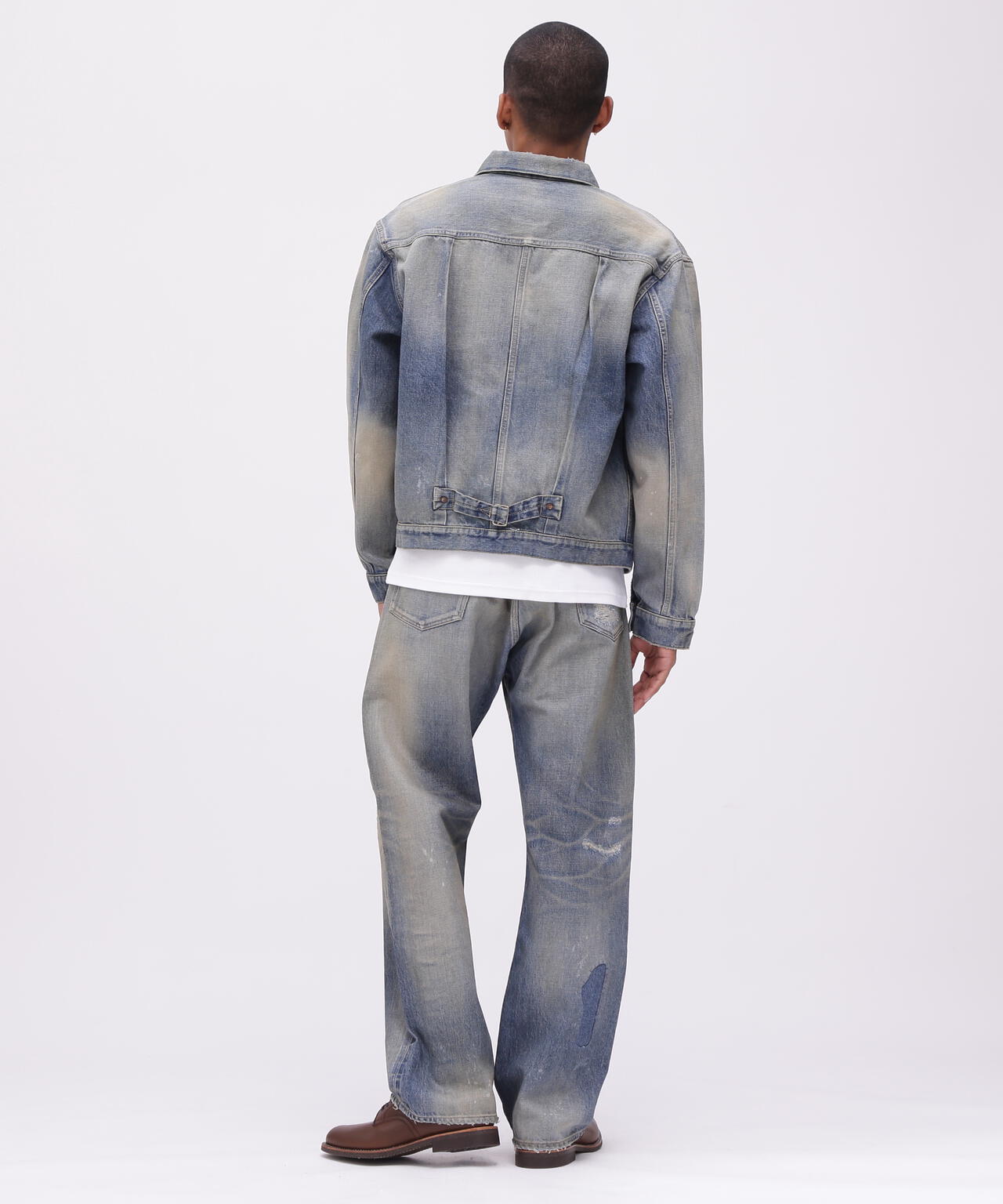 《TFQP》BUCKLE BUCK DENIM PANTS "50YEARS WASH"
