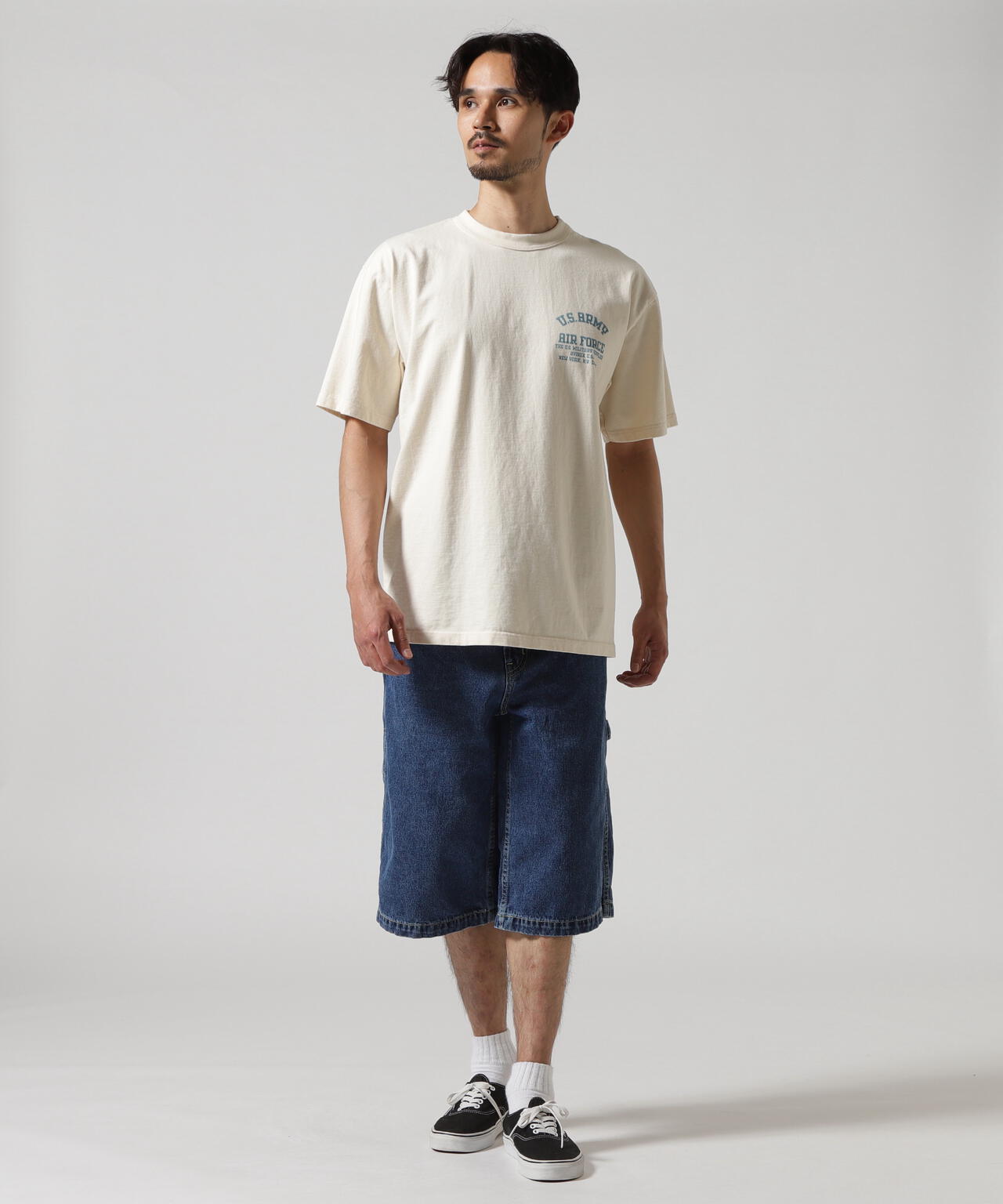 《直営店限定》DENIM EASY CARGO SHORTS / デニム イージーカーゴショーツ / AVIREX / アヴィレックス