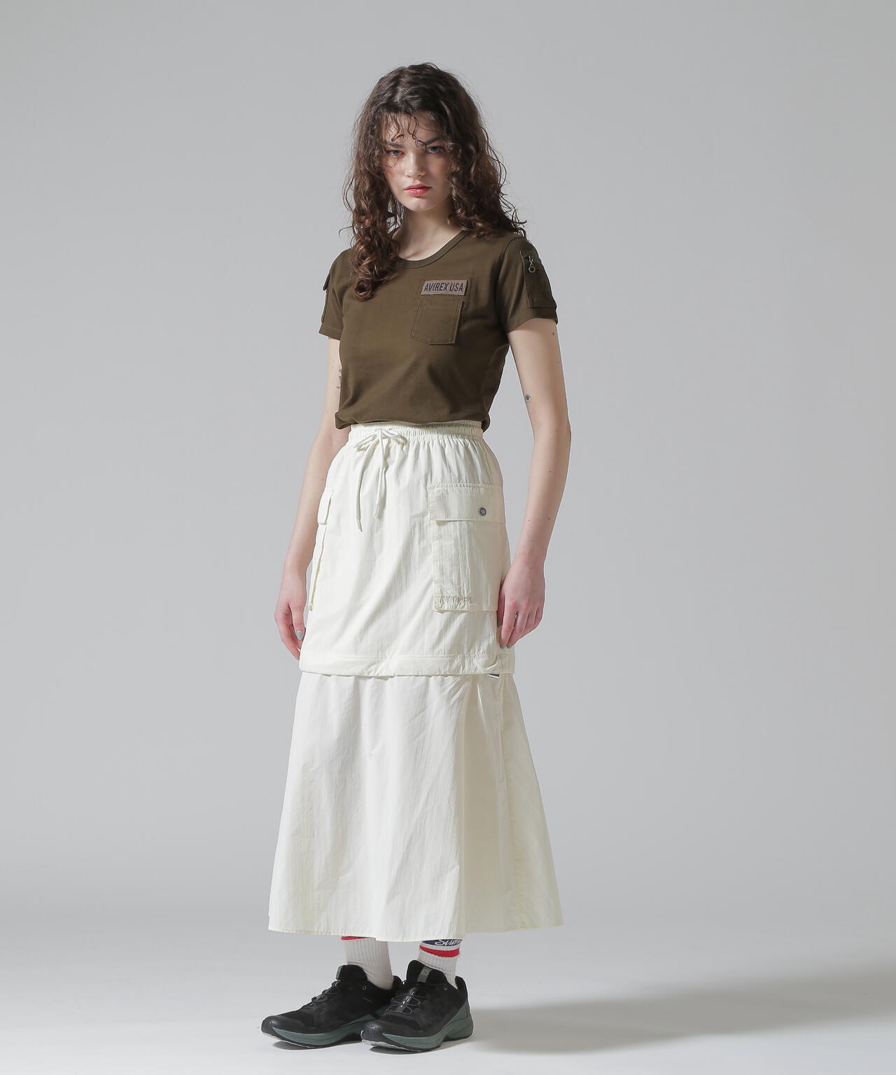 MILITARY DETACHABLE BIG POCKET SKIRT/ミリタリーデタッチャブル ビッグポケットスカート