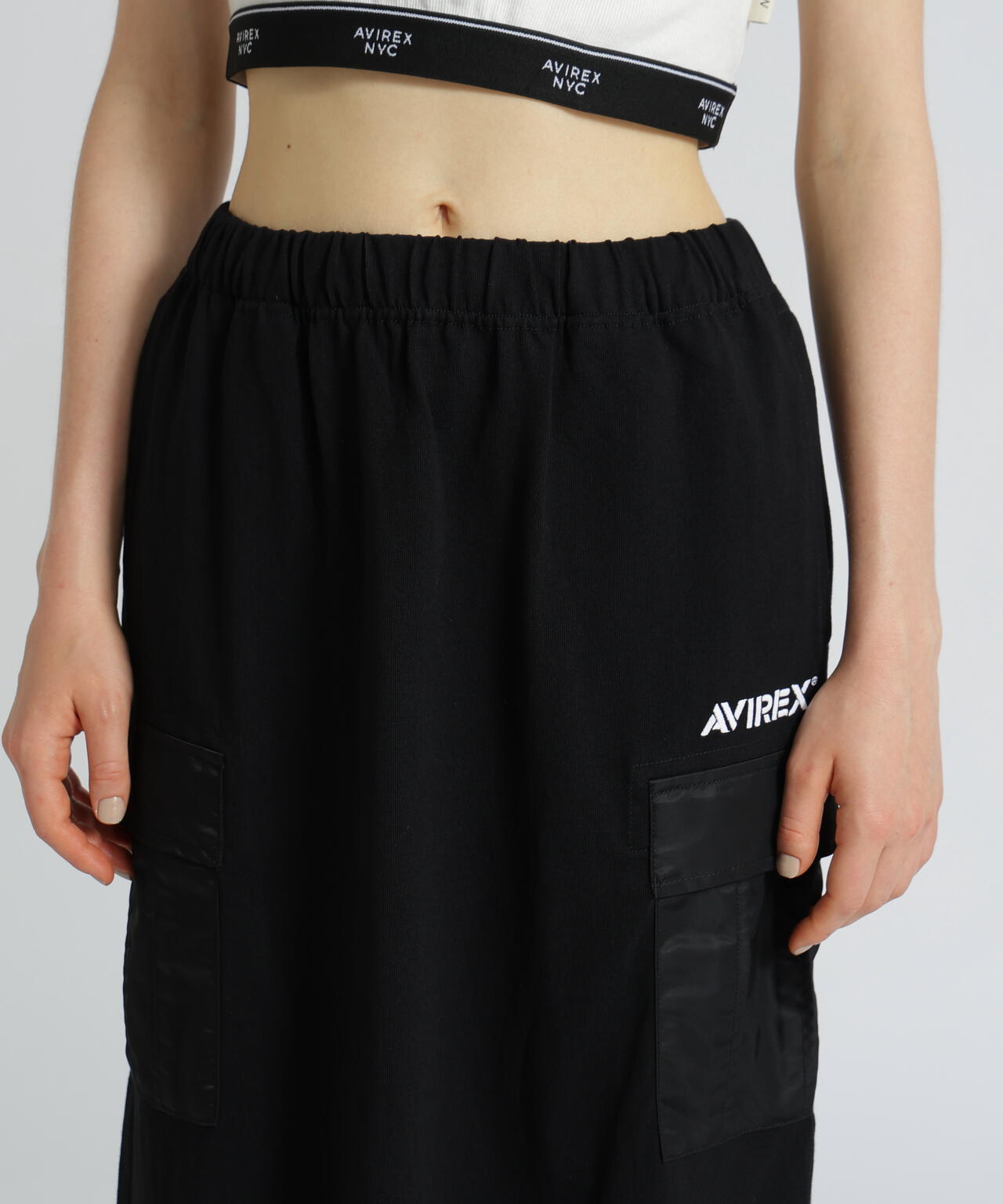 《WEB&DEPOT限定》JERSEY CARGO SKIRT/ジャージ カーゴスカート