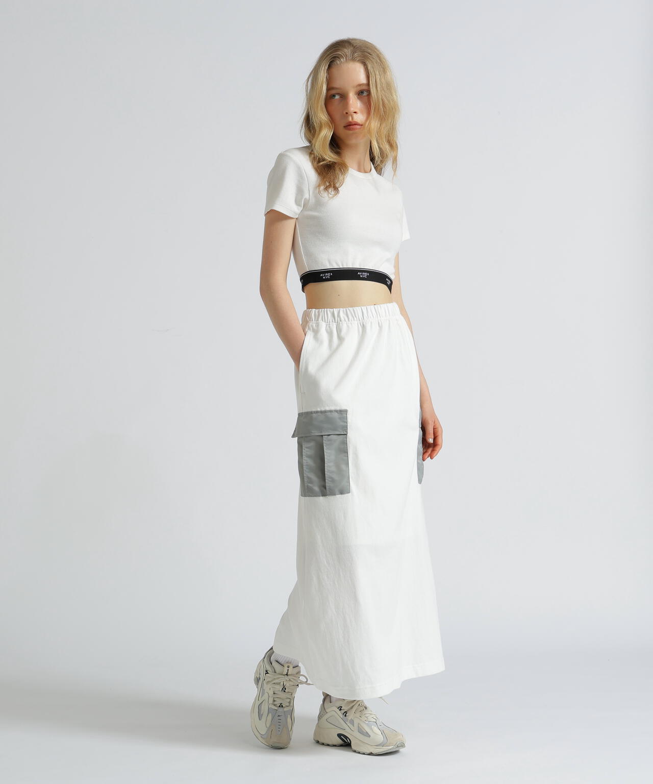 《WEB&DEPOT限定》JERSEY CARGO SKIRT/ジャージ カーゴスカート