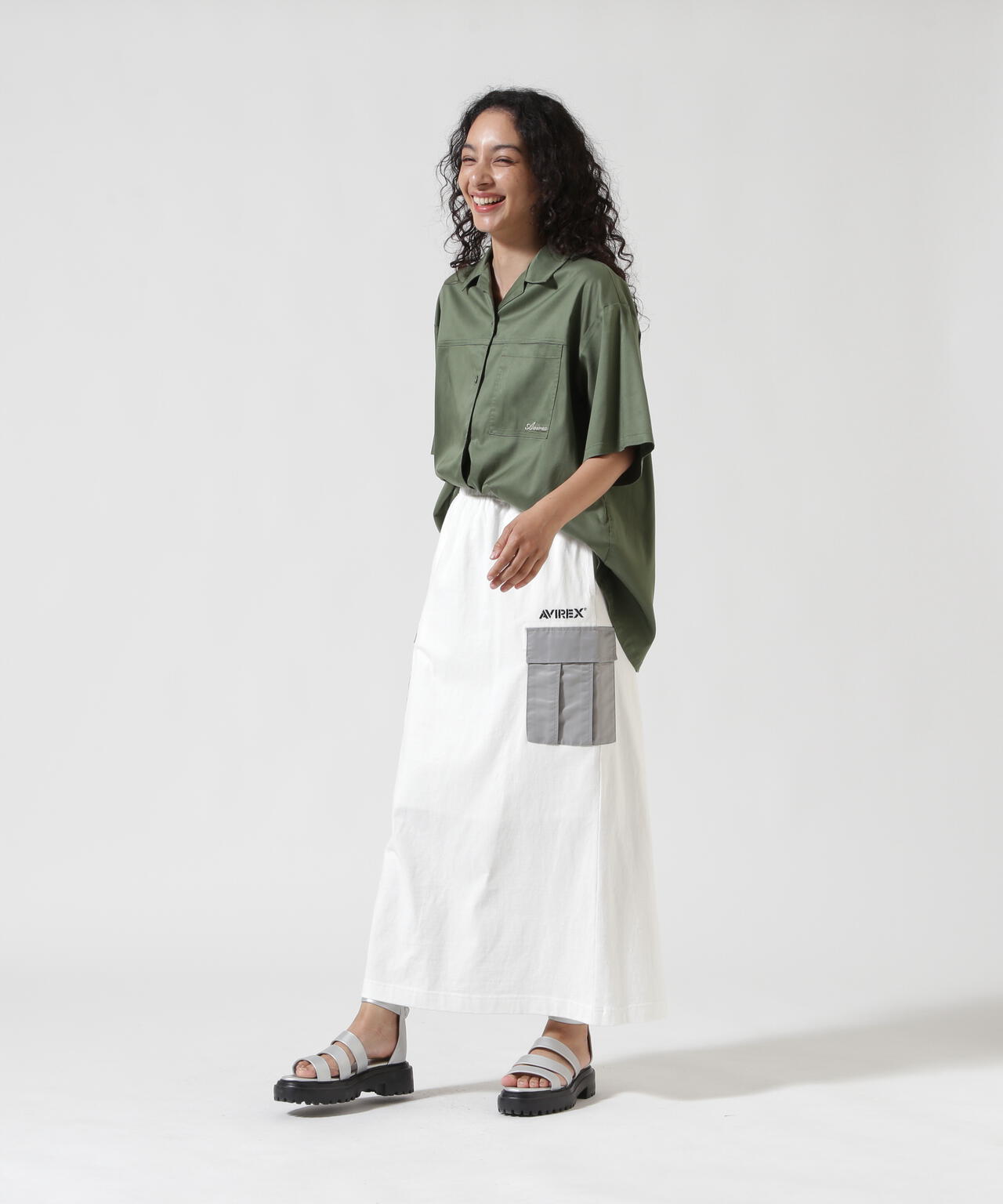 《WEB&DEPOT限定》JERSEY CARGO SKIRT/ジャージ カーゴスカート