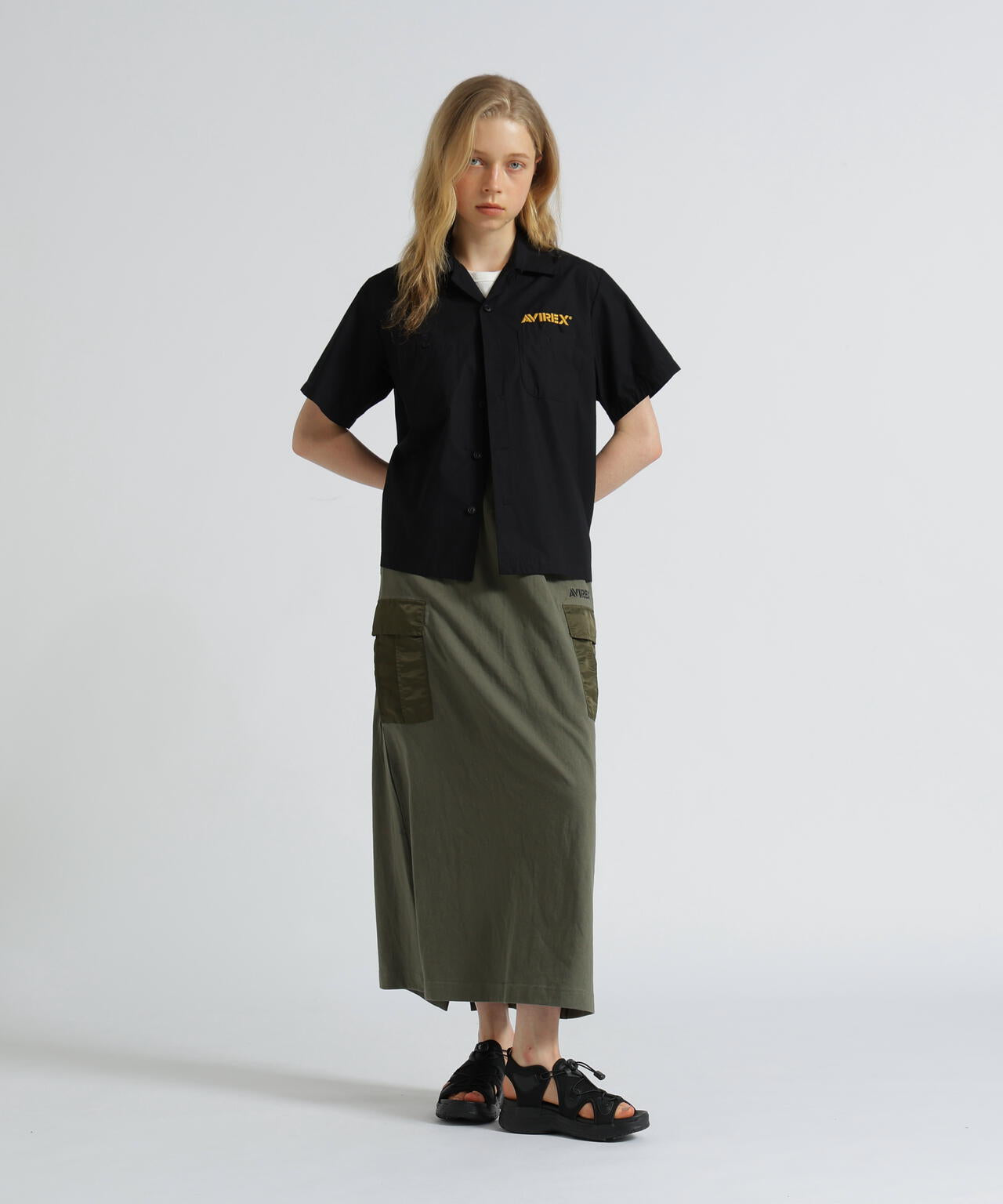 《WEB&DEPOT限定》JERSEY CARGO SKIRT/ジャージ カーゴスカート