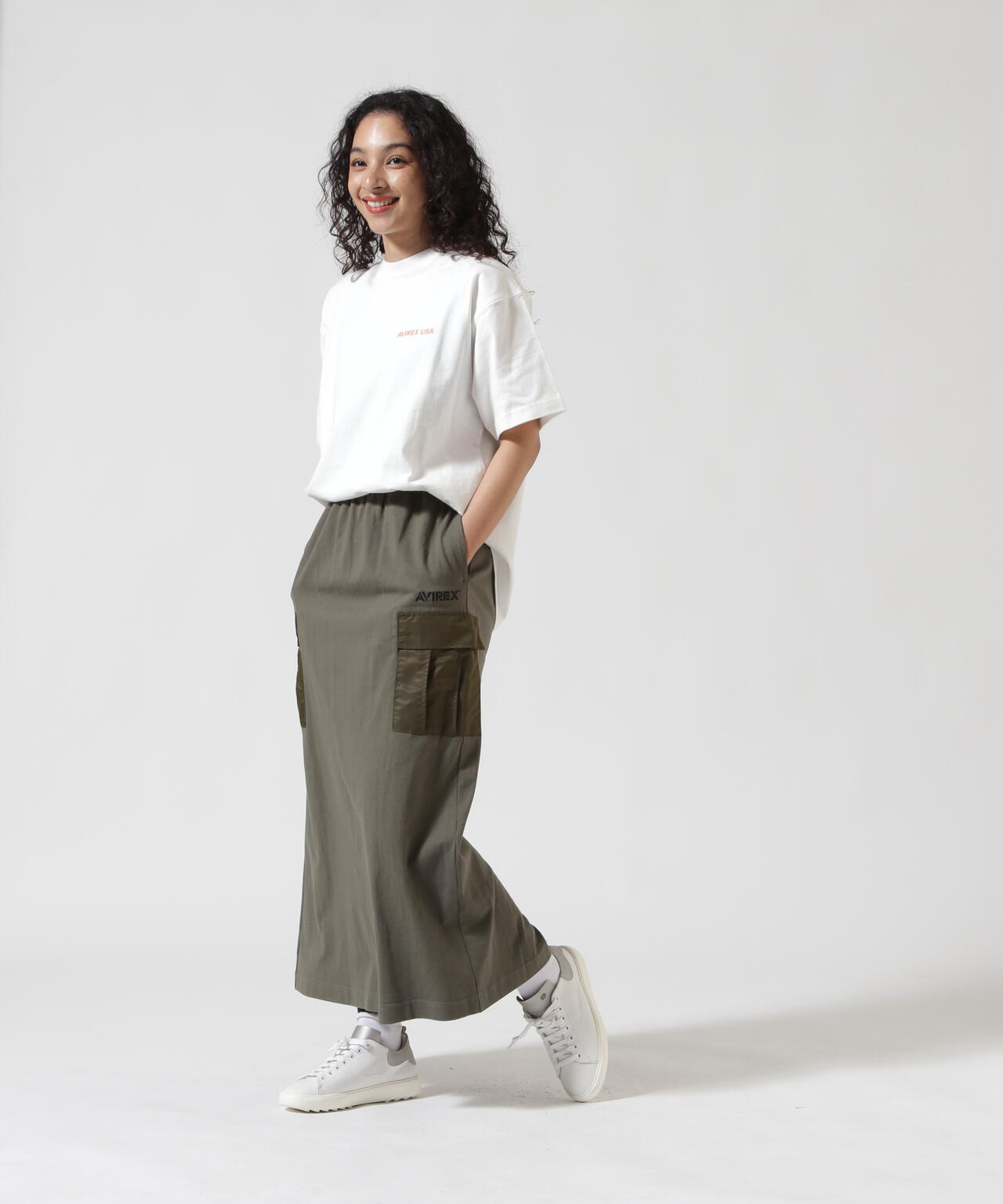 《WEB&DEPOT限定》JERSEY CARGO SKIRT/ジャージ カーゴスカート