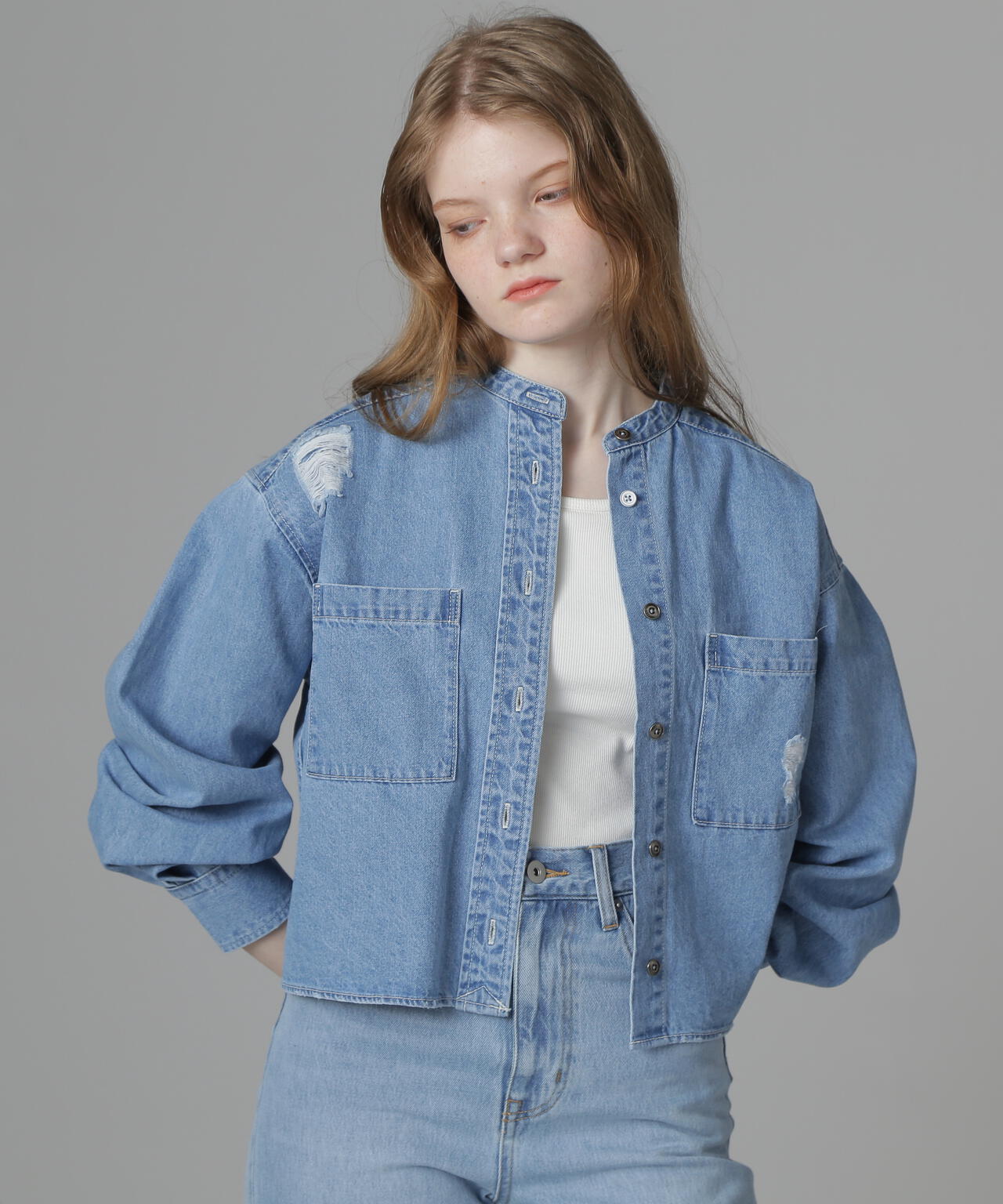 《Belle LINE》L/S DENIM SHIRT/デニムシャツ