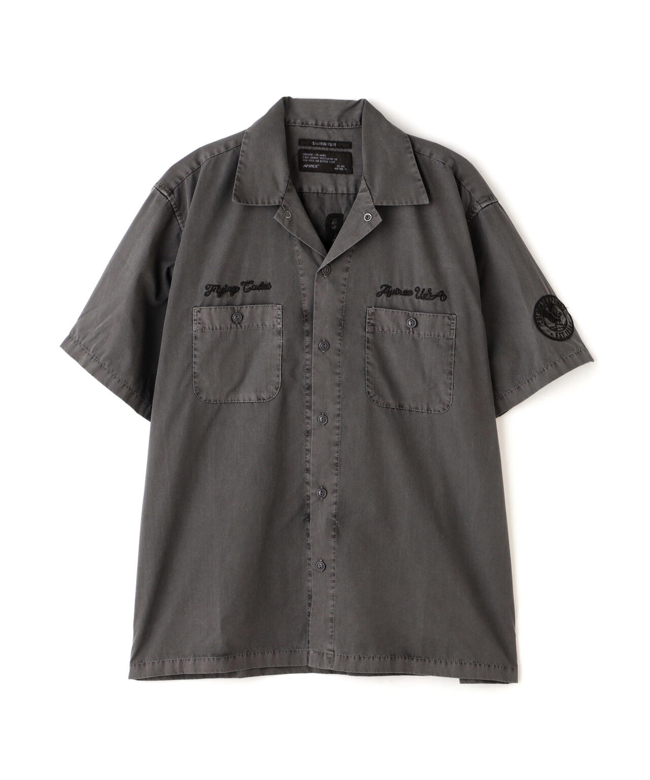 FADED WORK SHIRT "USAFA" / フェイド 半袖ワークシャツ / AVIREX / アヴィレックス
