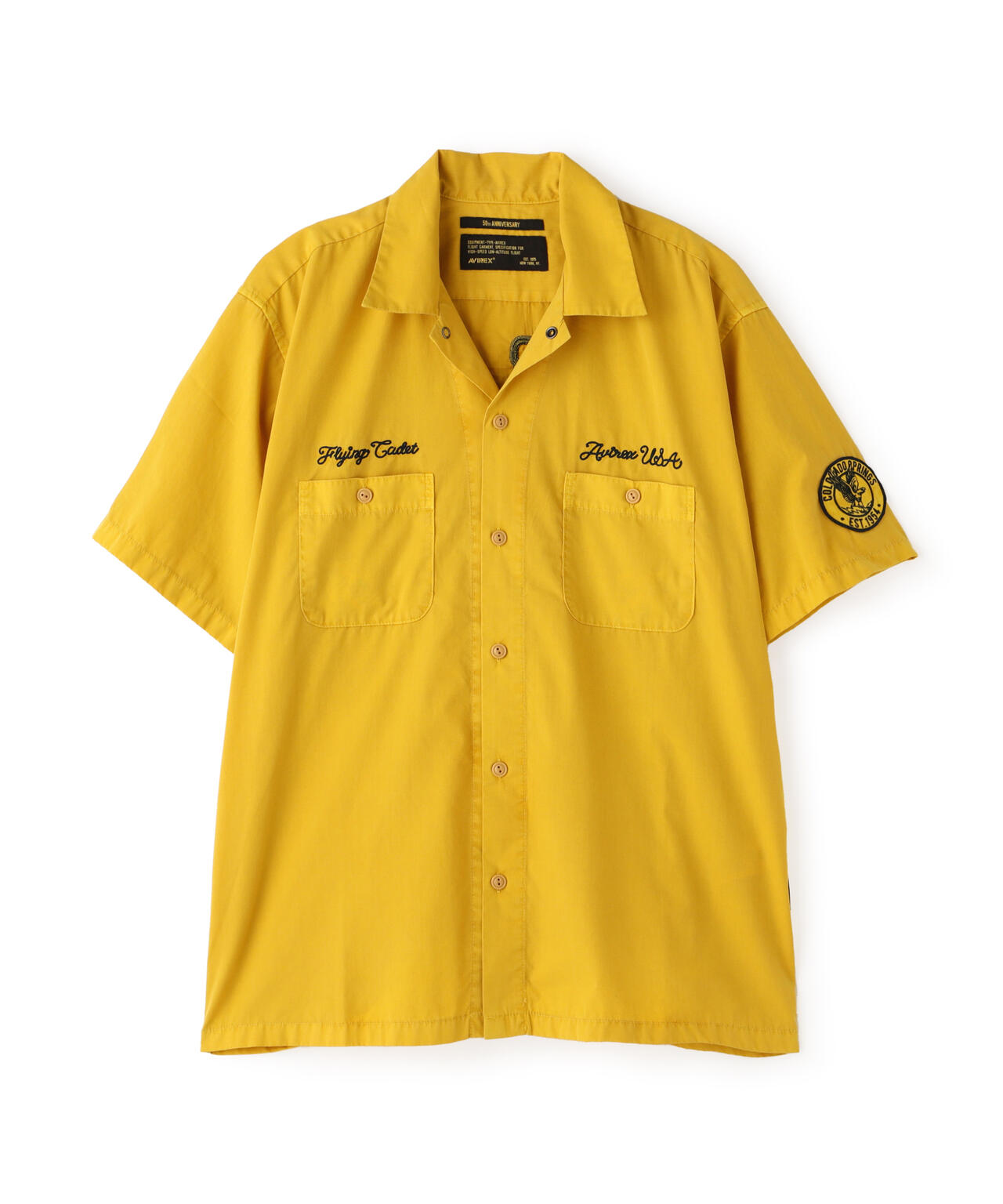 FADED WORK SHIRT "USAFA" / フェイド 半袖ワークシャツ / AVIREX / アヴィレックス