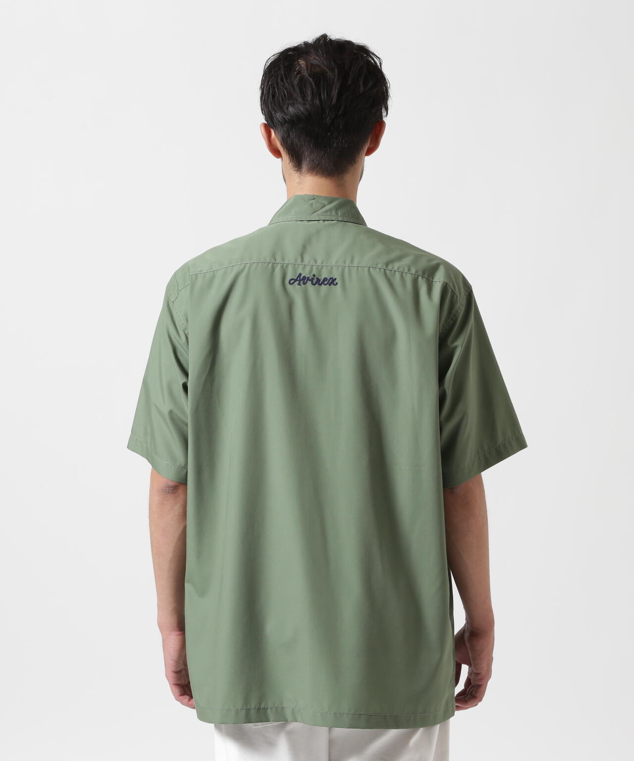 《WEB&DEPOT限定》ZIP UP WORK SHIRT "25" / ジップアップ ワーク半袖シャツ / AVIREX