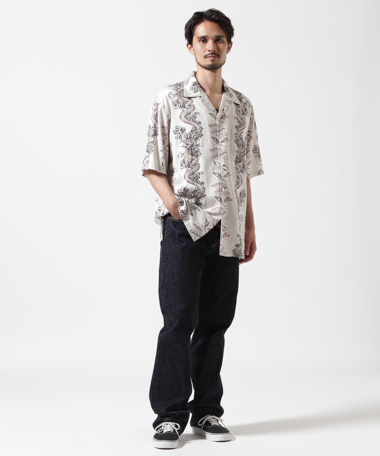 《WEB&DEPOT限定》ALOHA SHIRT DRAGON RISE / アロハシャツ ドラゴンライズ / AVIREX