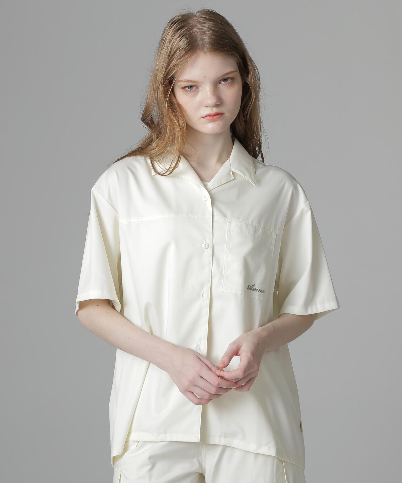 《直営店限定》WOMEN'S BACK RIBBON TENCEL SHIRTS/バックリボン テンセルシャツ