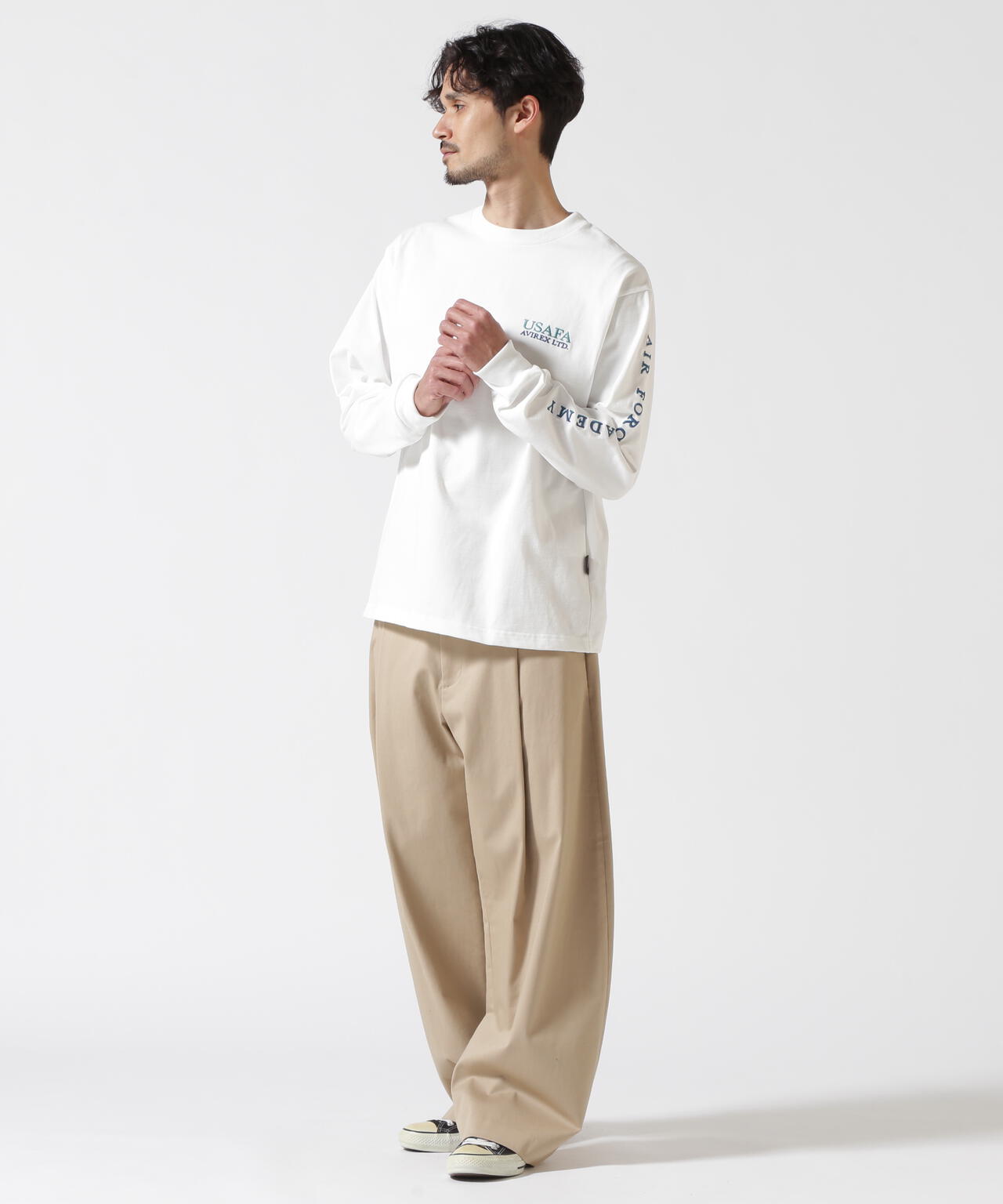 USAFA EMBROIDERY T-SHIRT / USAFA エンブロイダリー 長袖Tシャツ / AVIREX / アヴィレックス