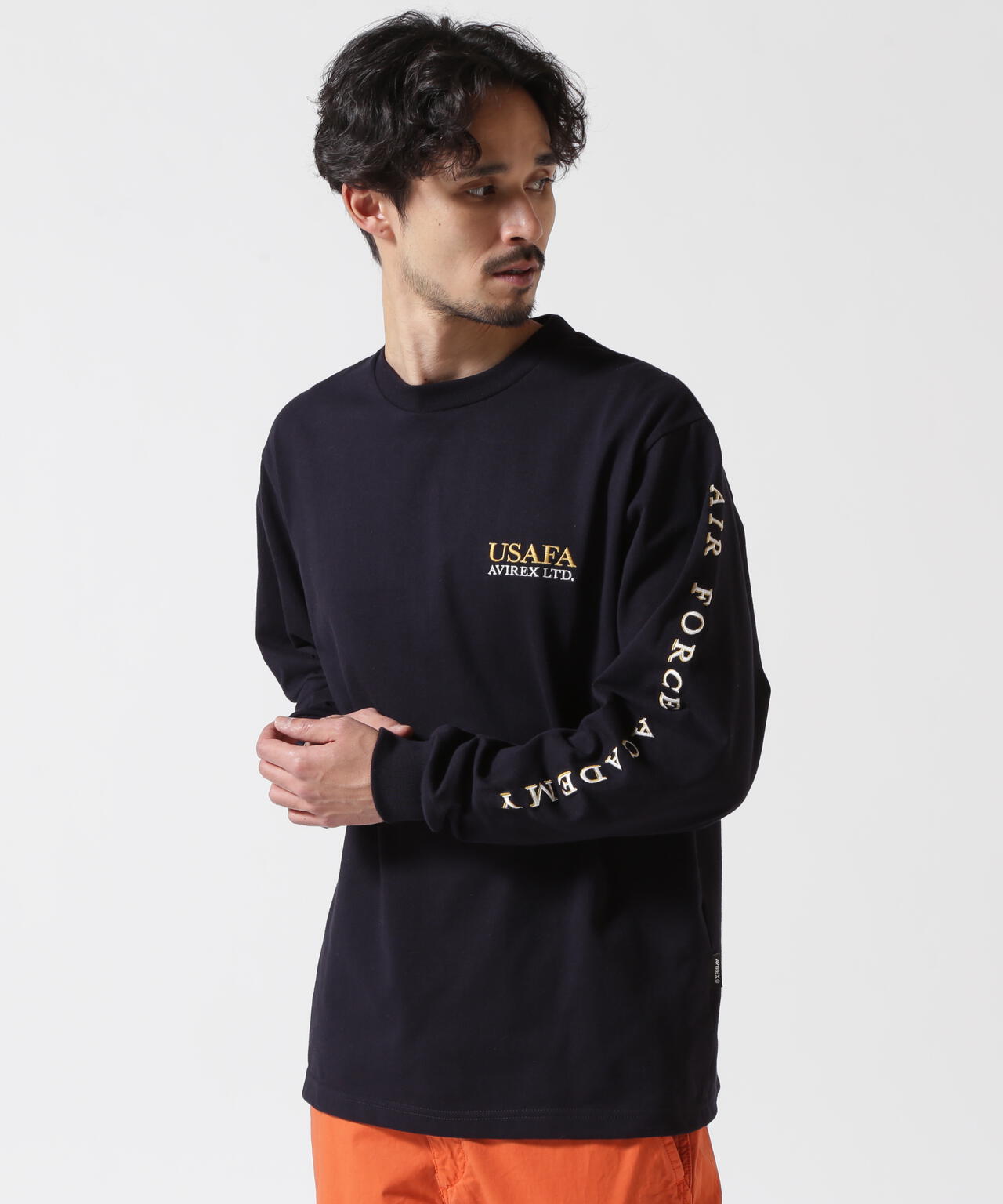 USAFA EMBROIDERY T-SHIRT / USAFA エンブロイダリー 長袖Tシャツ / AVIREX / アヴィレックス