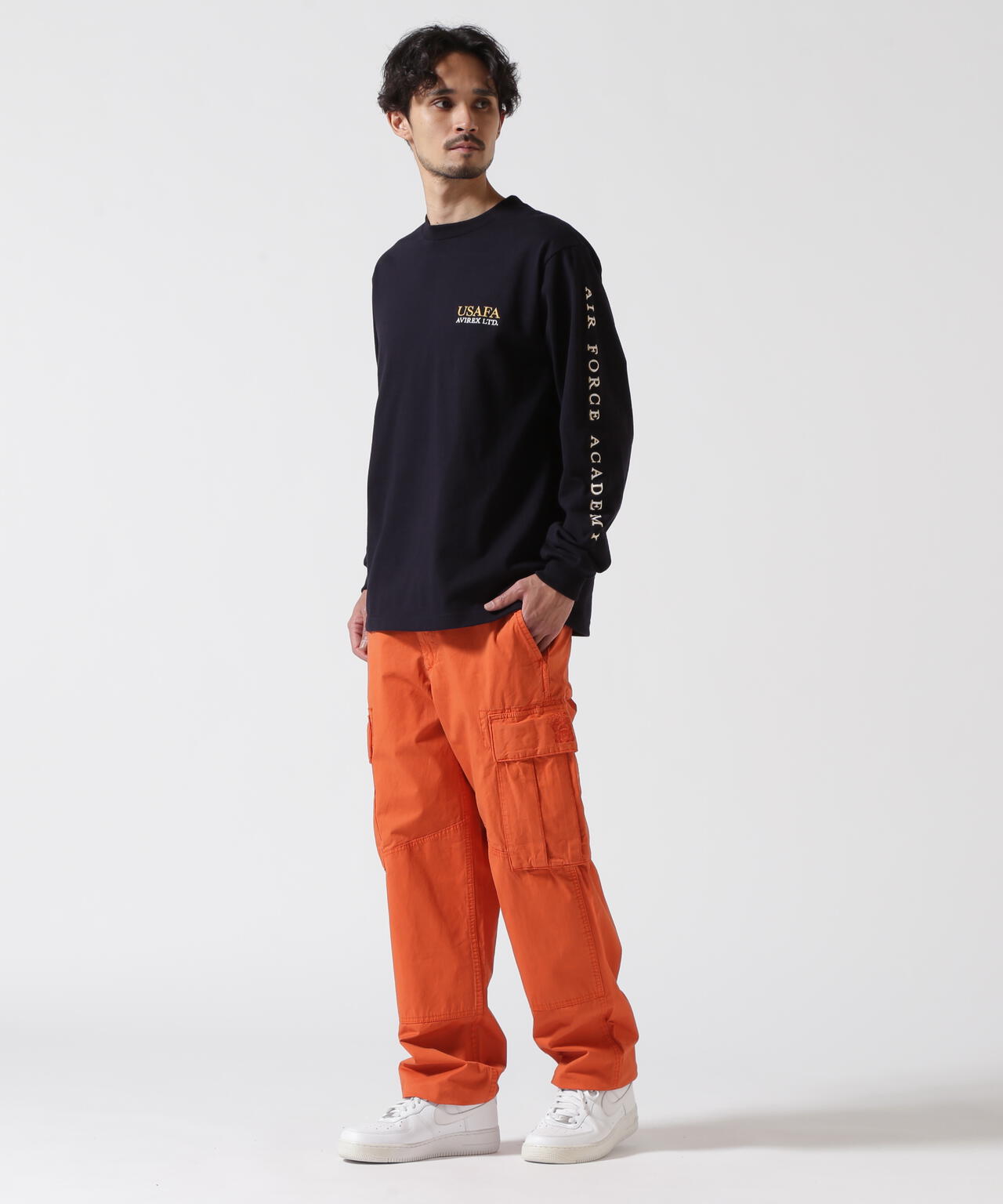 USAFA EMBROIDERY T-SHIRT / USAFA エンブロイダリー 長袖Tシャツ / AVIREX / アヴィレックス