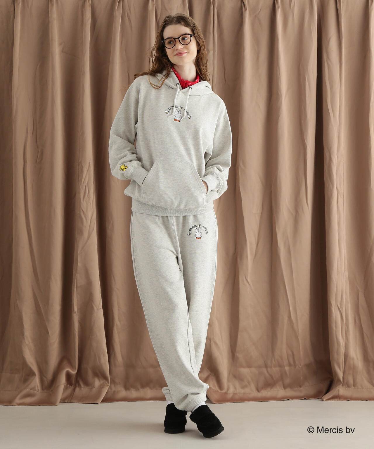 《AVIREX×miffy》WEB限定 SWEAT PULLOVER PARKA/アヴィレックス×ミッフィー パーカー