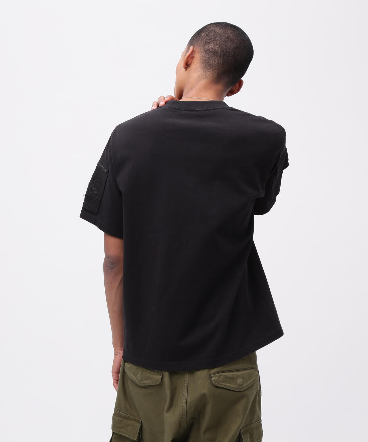 《50th Anniversary》LEATHER PATCHED FATIGUE T-SHIRT / レザー パッチド ファティーグ 半袖