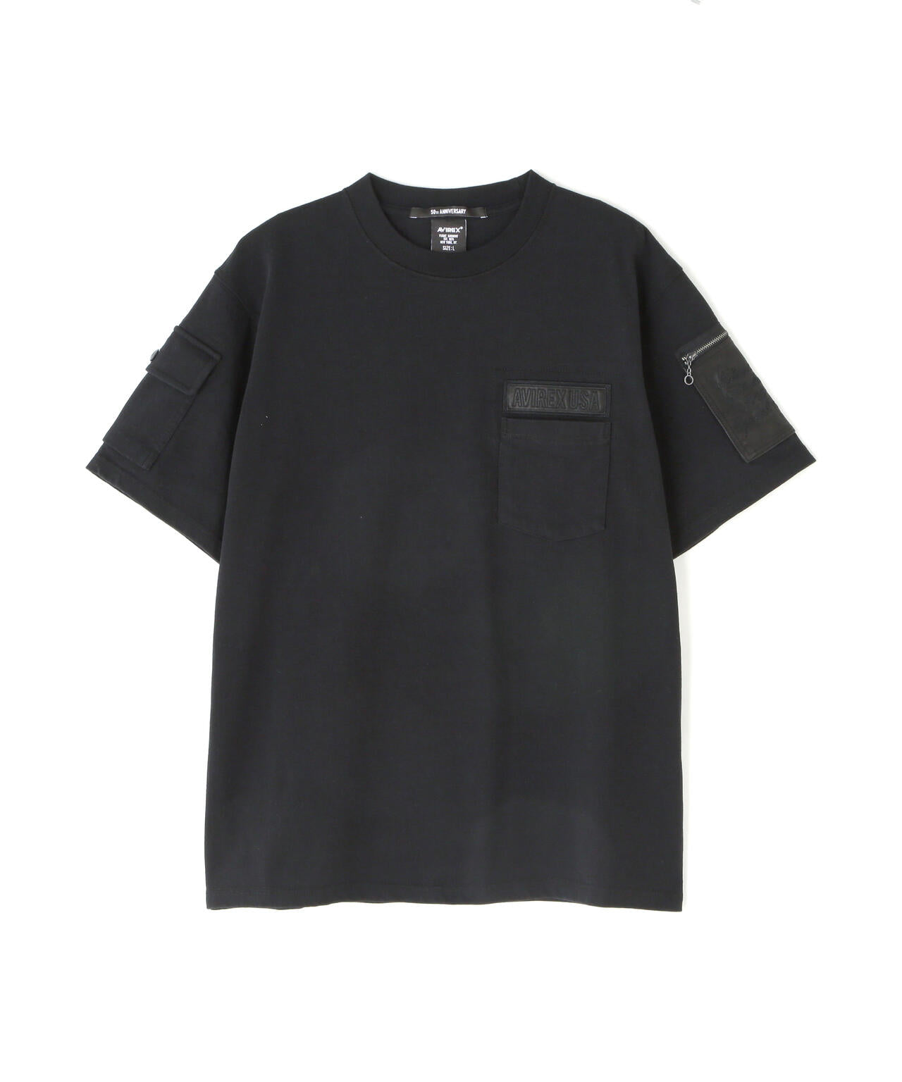 《50th Anniversary》LEATHER PATCHED FATIGUE T-SHIRT / レザー パッチド ファティーグ 半袖