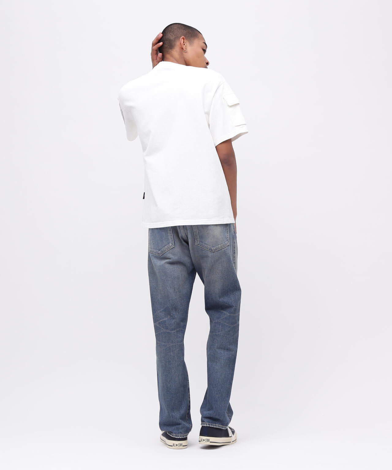 《50th Anniversary》LEATHER PATCHED FATIGUE T-SHIRT / レザー パッチド ファティーグ 半袖