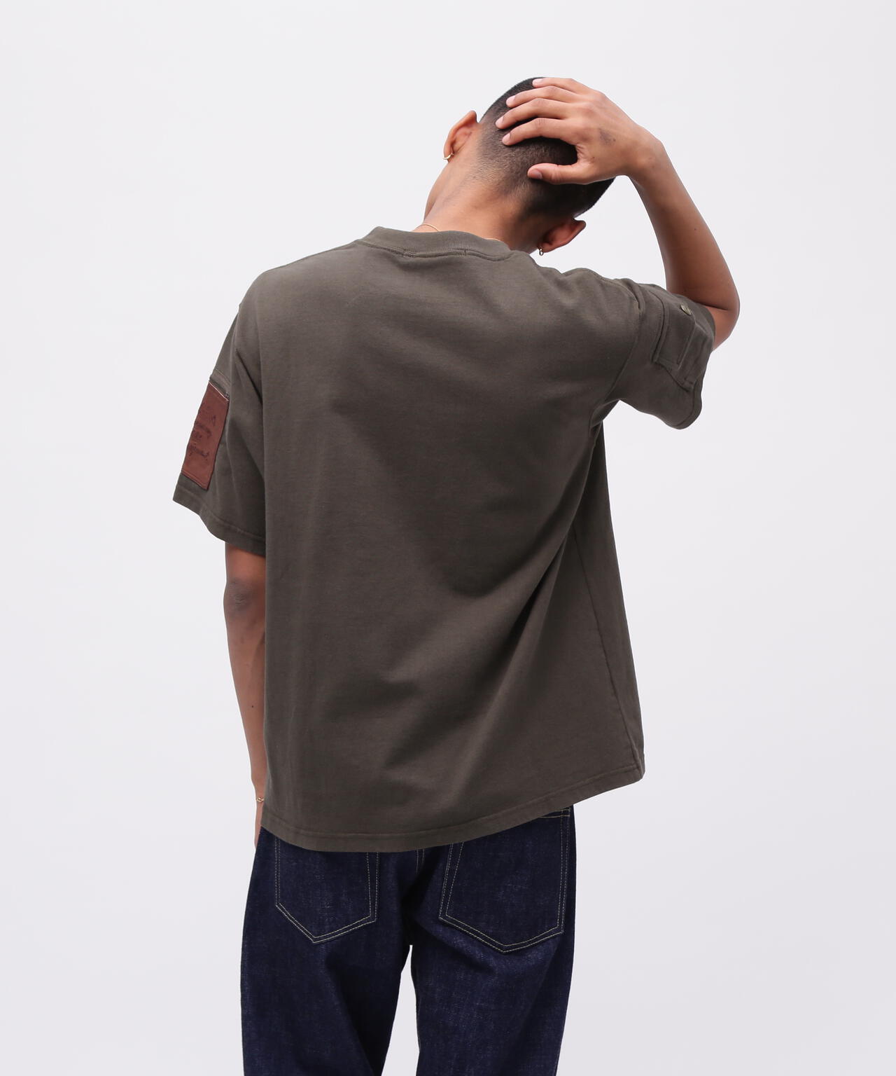 《50th Anniversary》LEATHER PATCHED FATIGUE T-SHIRT / レザー パッチド ファティーグ 半袖