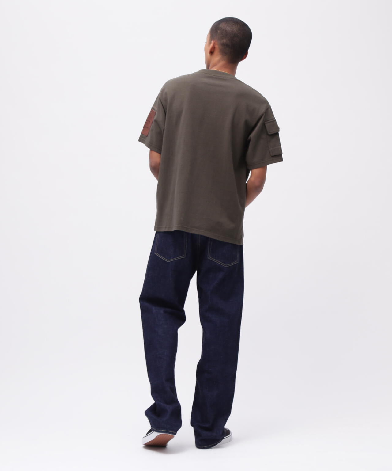 《50th Anniversary》LEATHER PATCHED FATIGUE T-SHIRT / レザー パッチド ファティーグ 半袖