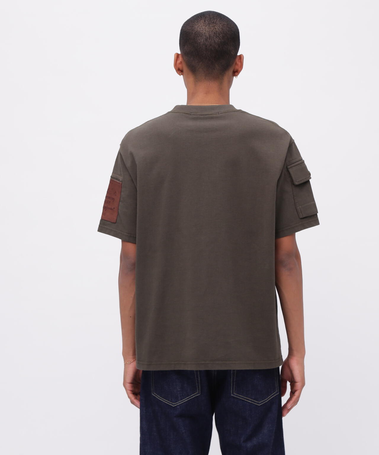 《50th Anniversary》LEATHER PATCHED FATIGUE T-SHIRT / レザー パッチド ファティーグ 半袖