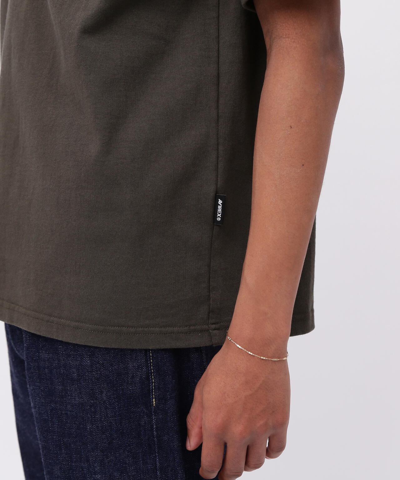 《50th Anniversary》LEATHER PATCHED FATIGUE T-SHIRT / レザー パッチド ファティーグ 半袖